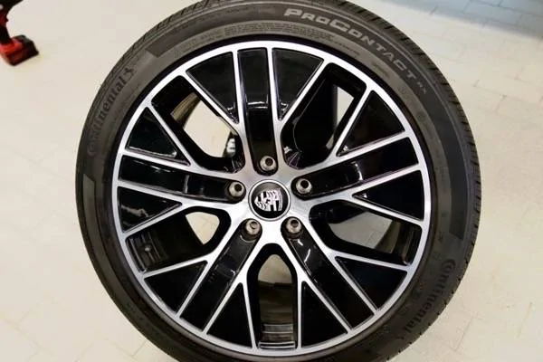 Porsche Taycan OEM Turbo Aero Wheels, Tires, Sensors and Center Caps $1400 shipped rear-passenger-400-jpg