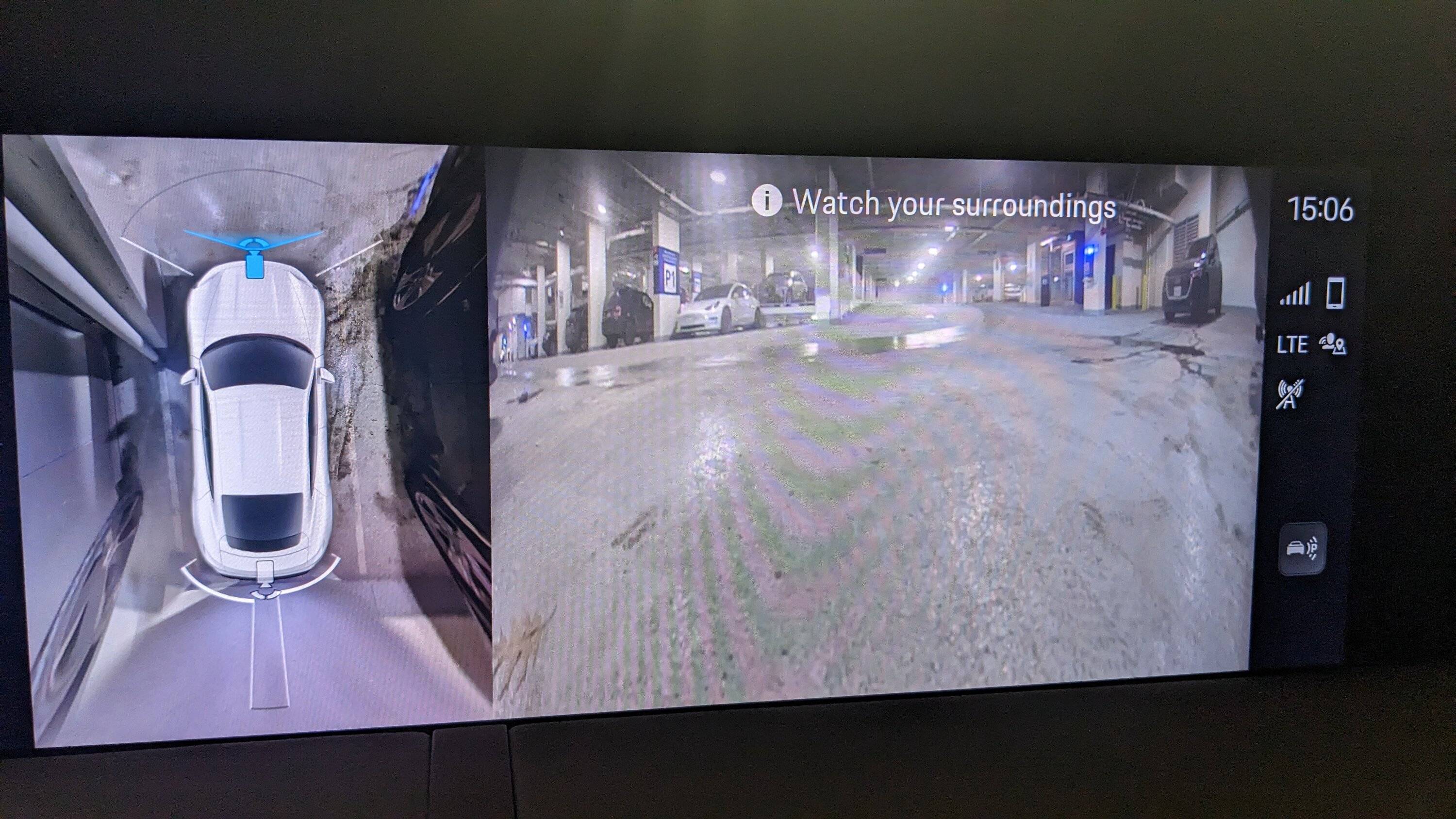 Porsche Taycan in parkassist surround view - how to activate junction view? PXL_20221221_230654468