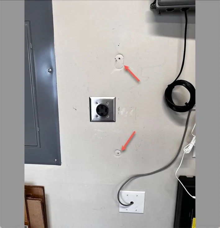 Porsche Taycan Porsche Wall Charger Connect | Unbox & Install Existing Holes 2022-12-22_12-31-34