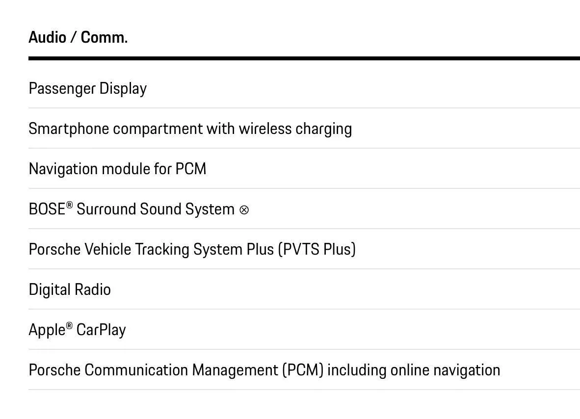Porsche Taycan Help requested - will my 4S will be shipped with Bose Screenshot 2022-12-25 at 18.52.17