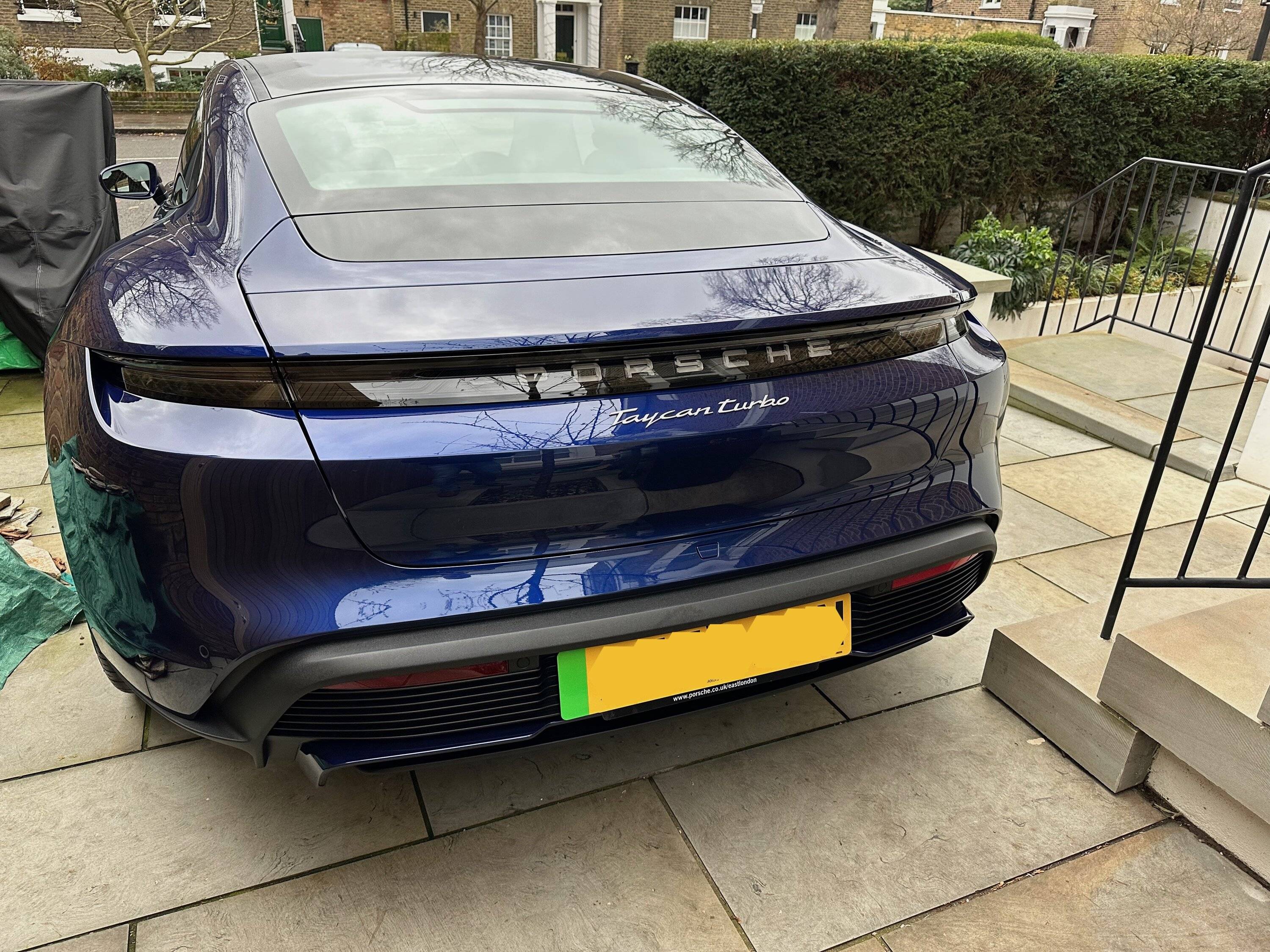 Porsche Taycan Gentian Blue Taycan Turbo just sneaks into 2022…🎄 Home and Dry sort of 3
