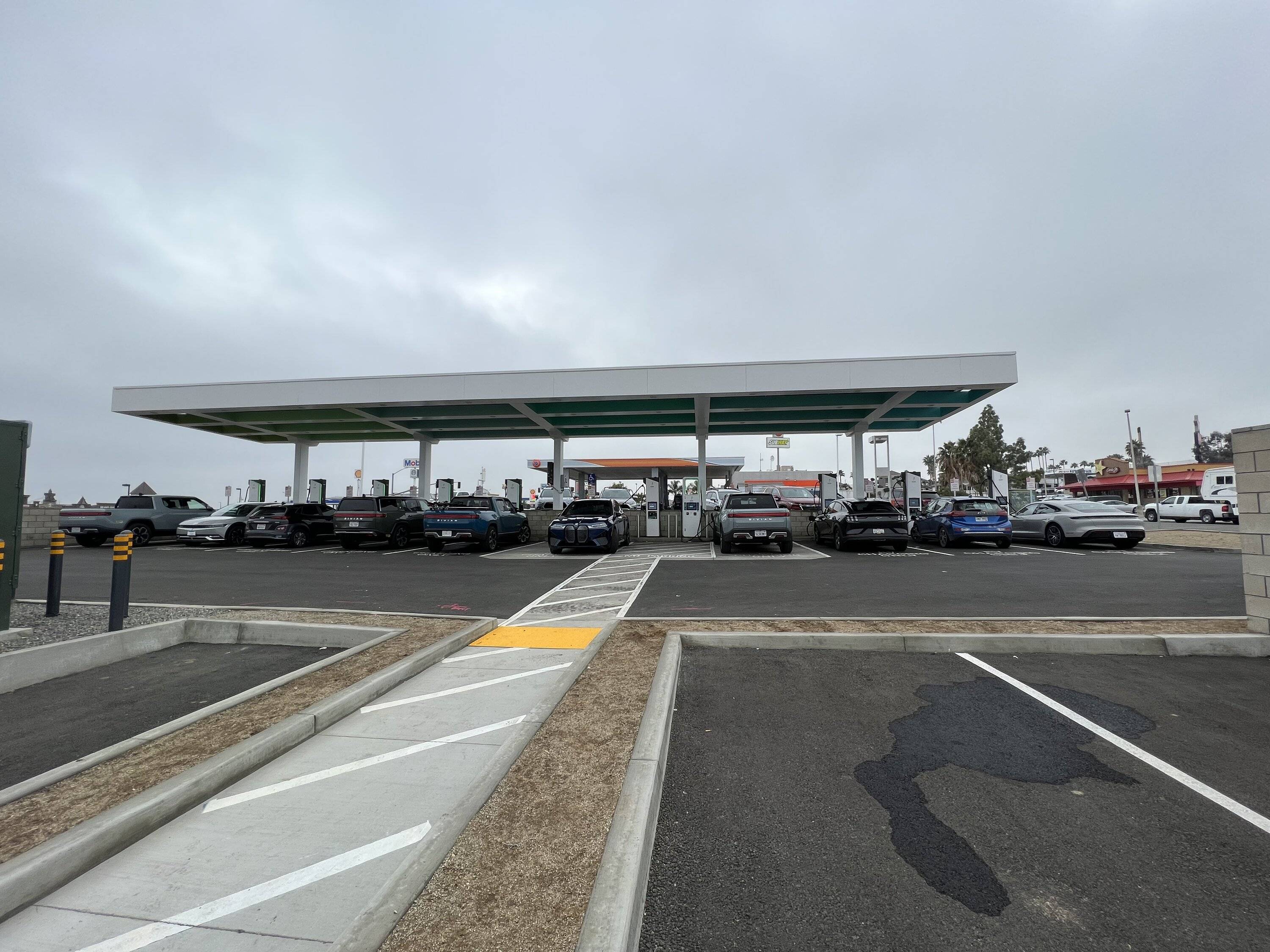 Porsche Taycan New 10-stall EA charger in Kettleman City, CA IMG_6993.JPEG