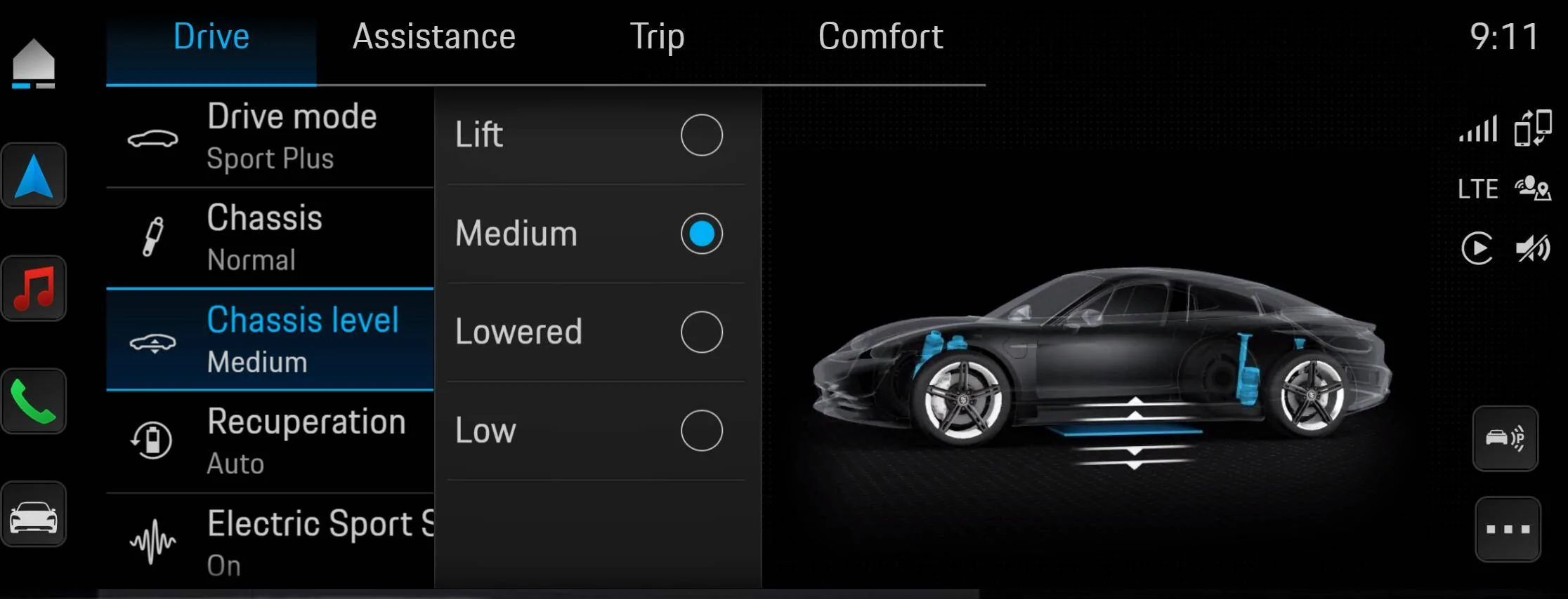 Porsche Taycan Ride height automatic according to drive mode ? 1672918031745