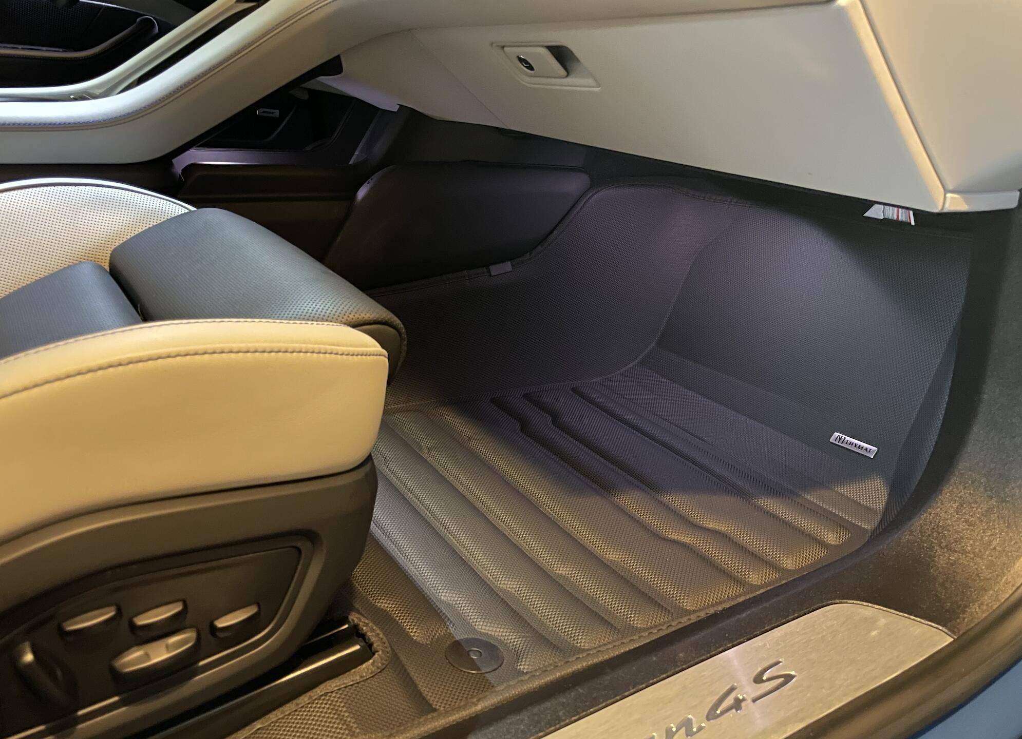 Porsche Taycan TuxMat Winter Floor Mats - installed photos Screen Shot 2023-01-05 at 1.14.34 PM