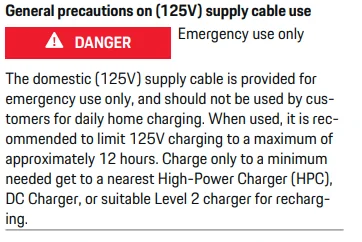 Porsche Taycan Email from Porsche: Mobile Charger current set to 50% as a precaution --  - utter BS - OMG they don't think they have a problem… 1673031201228