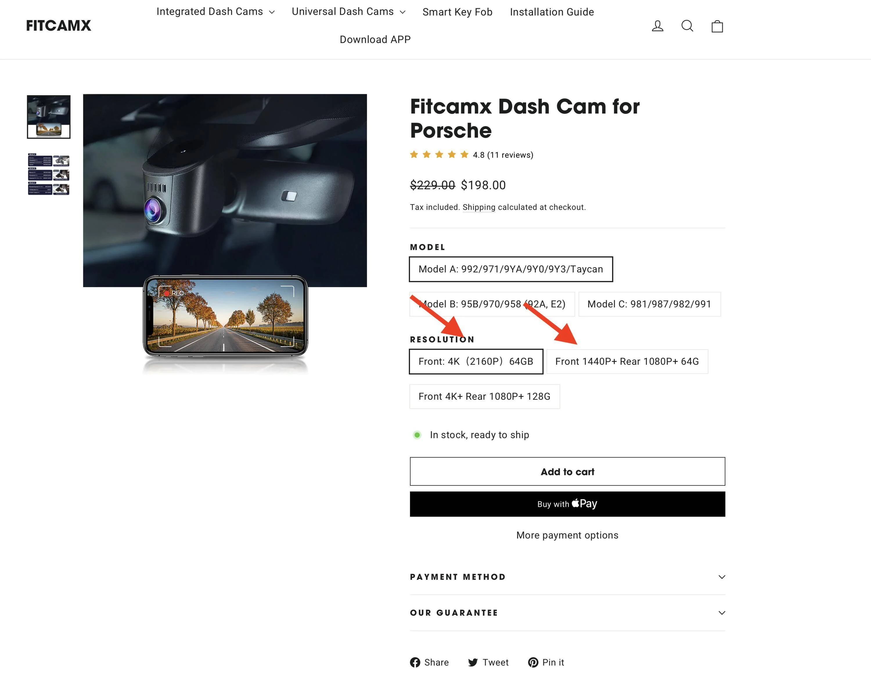 Porsche Taycan Fitcamx dashcam installation Screenshot 2023-01-10 at 22.40.52