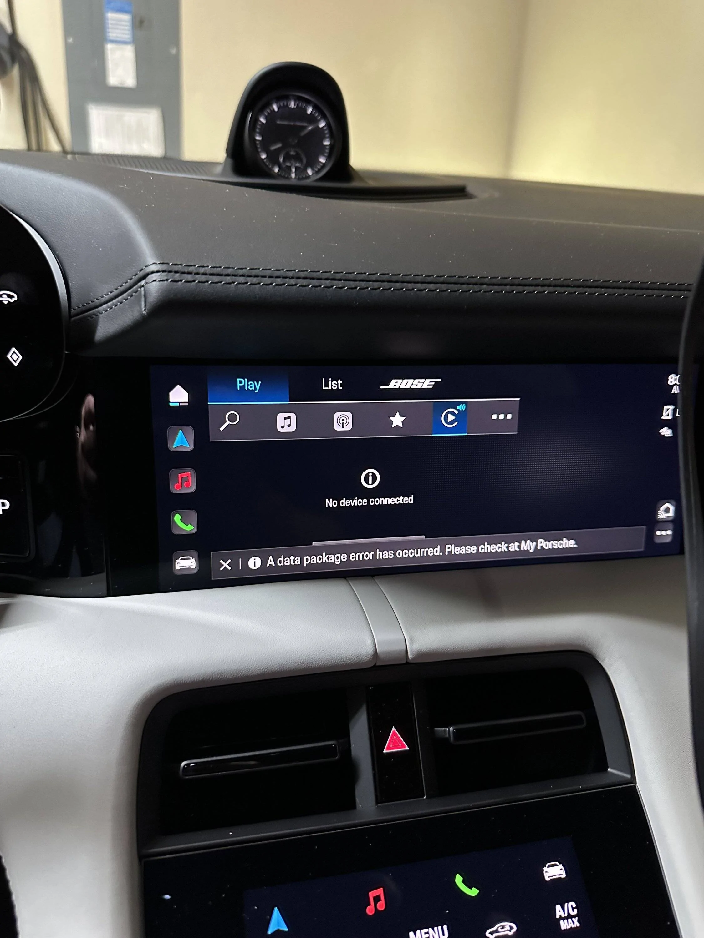 Porsche Taycan PCM Issue: Apple Music/Podcasts fail with "Data Package Error." IMG_1001