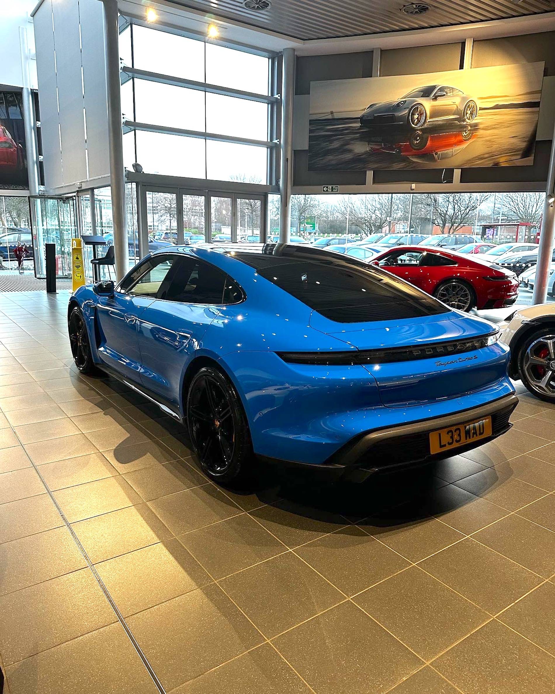 Porsche Taycan Voodoo Blue PTS Taycan Turbo S delivered! dd874e1e-26c6-49d2-80d2-302cc11fb148-