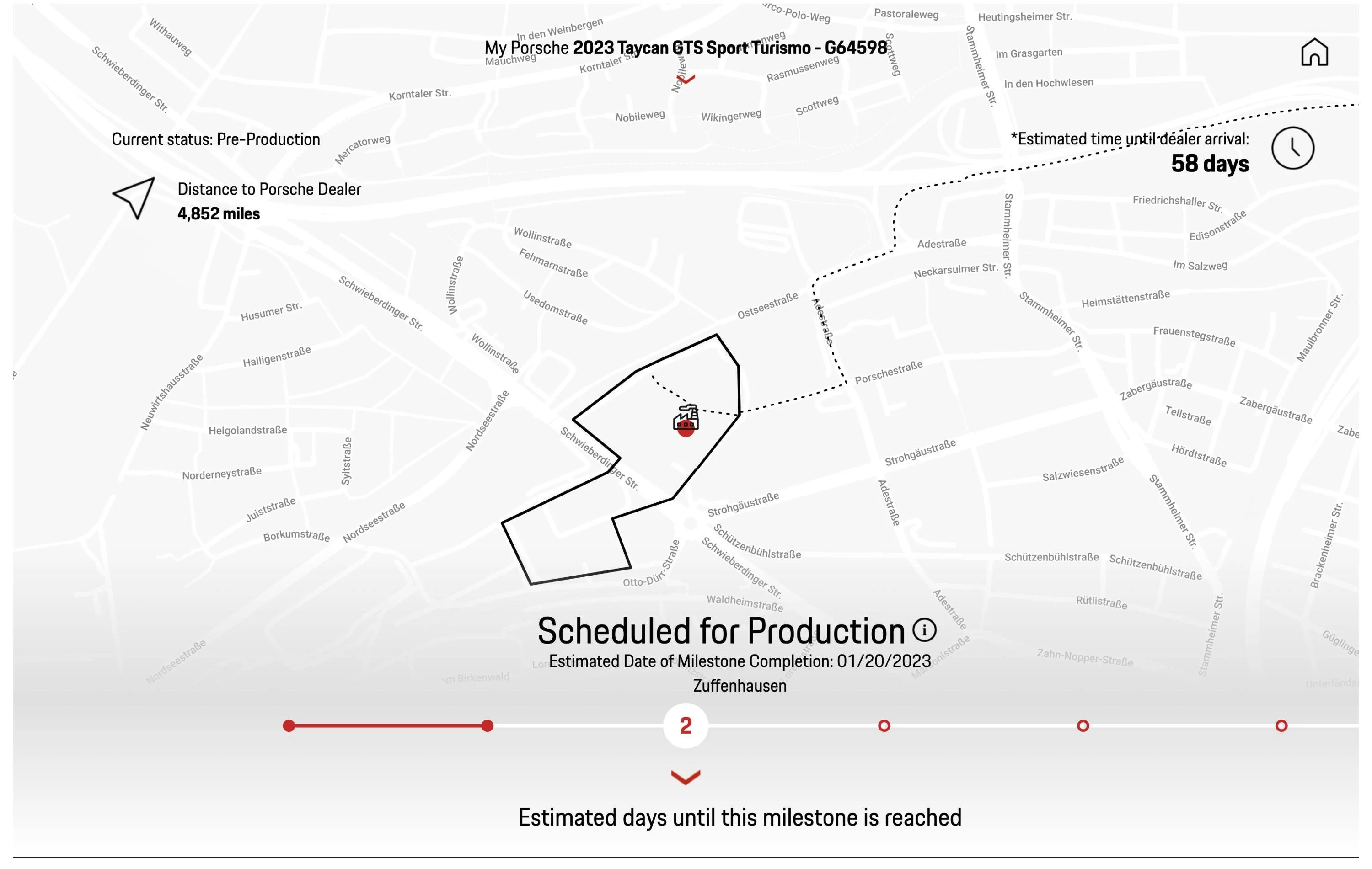 Porsche Taycan Typical time from config freeze to production Screenshot 2023-01-18 at 12.28.38 PM