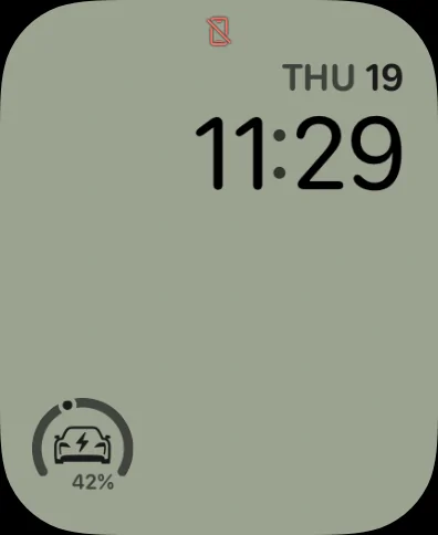 Porsche Taycan Interested in an unofficial Apple Watch app? Simulator Screen Shot - Apple Watch Series 8 (45mm) - 2023-01-19 at 23.29.03