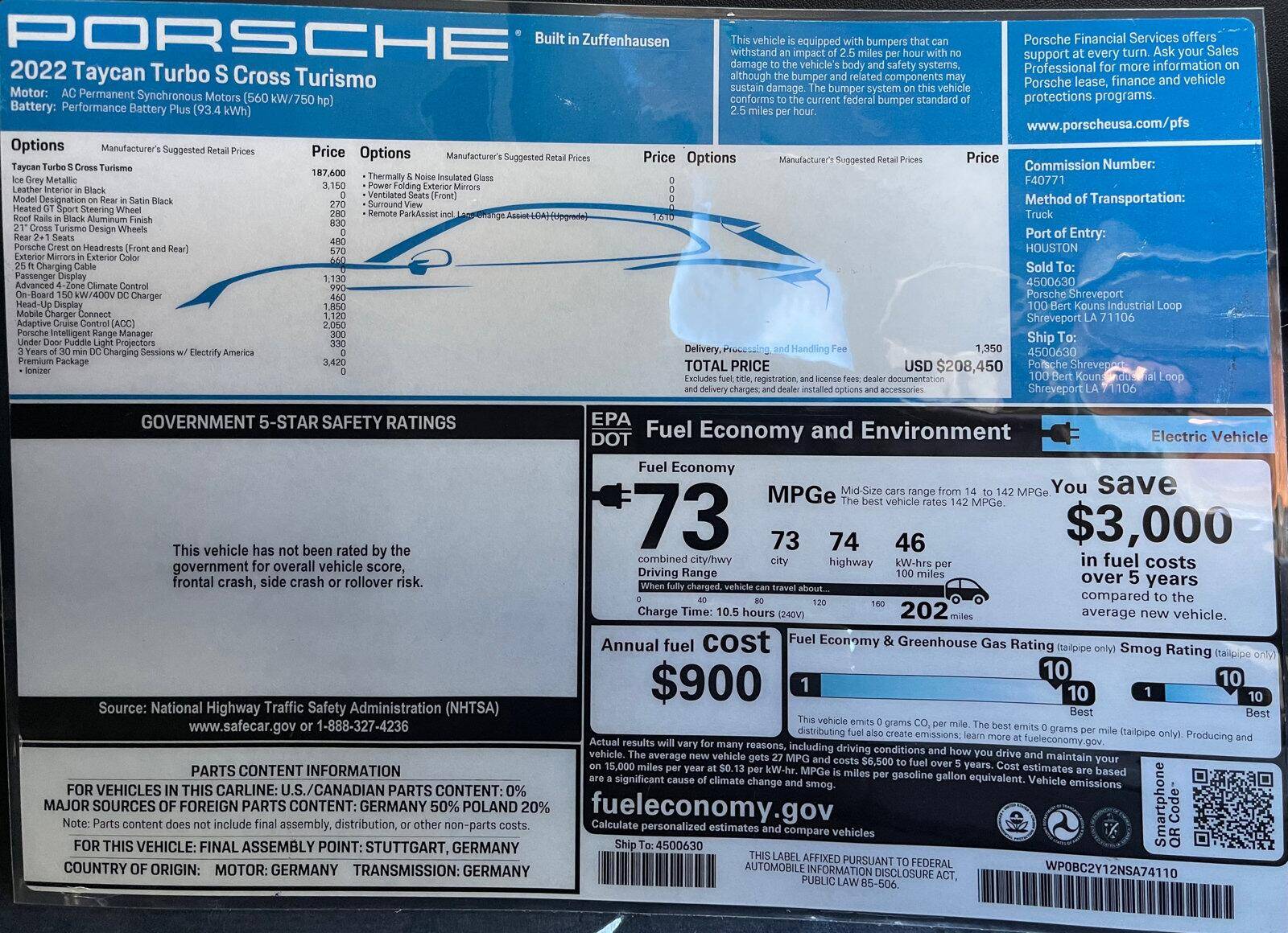 Porsche Taycan New Turbo S CT under MSRP? 1674282291467