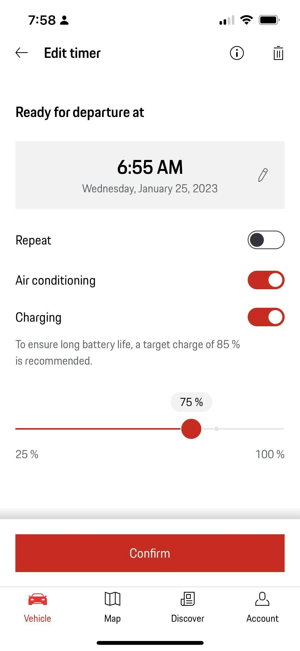 Porsche Taycan PCM App Setting Charge Limit Question 929659D0-534E-4C48-B566-D2EBD22AA011
