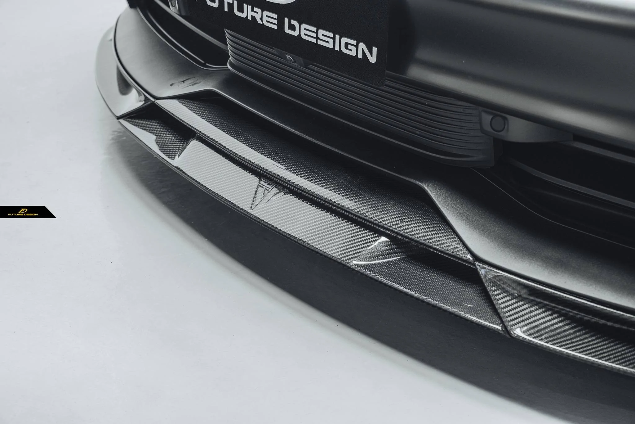 Porsche Taycan FD carbon Front Lip photos Porsche Taycan - FD V2 style carbon Front Lip 06