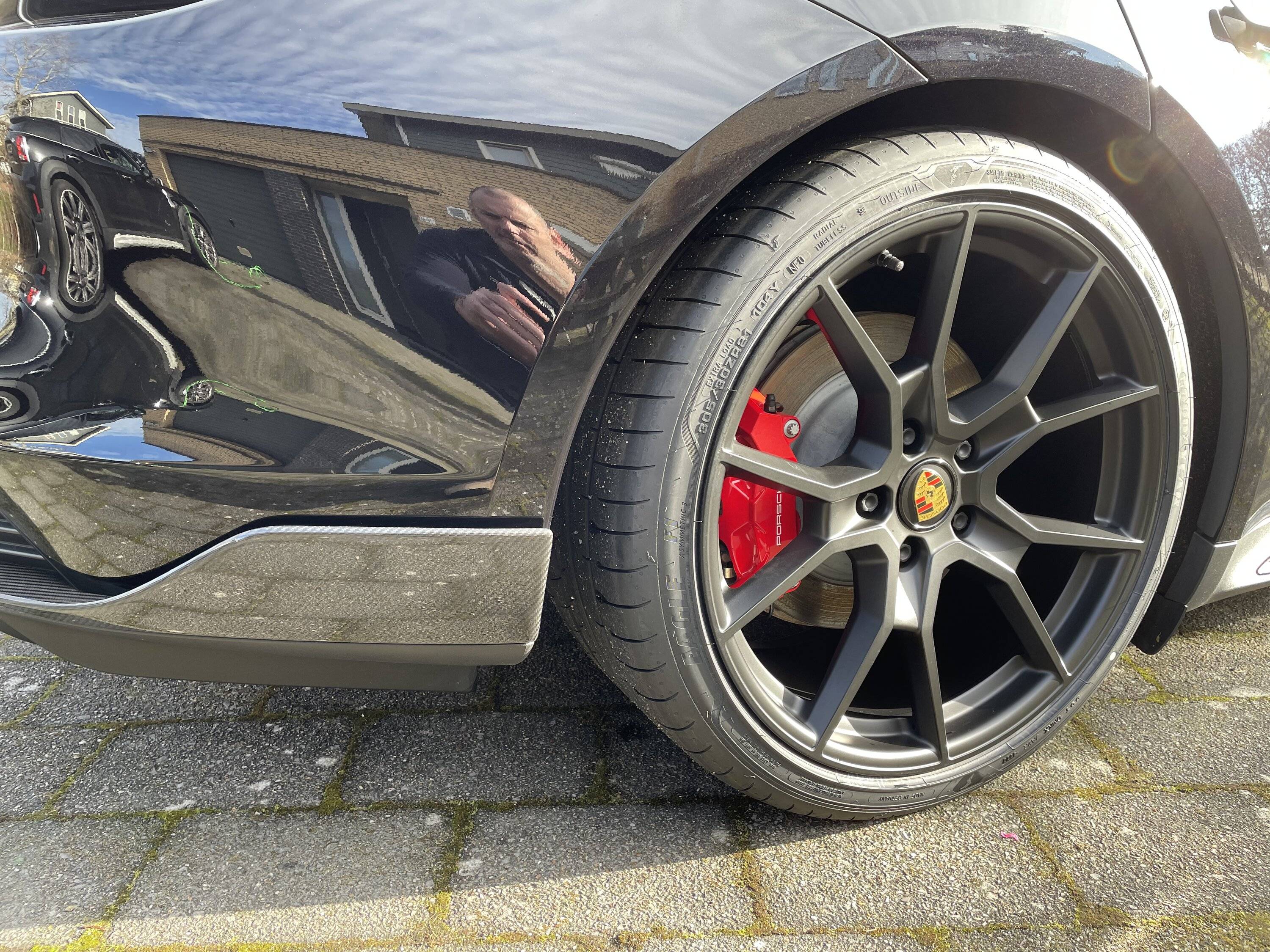 Porsche Taycan My RS Spyder Satin Black Wheels Installed E45AB7BF-548D-48C0-8DA5-F3C959DDE04A