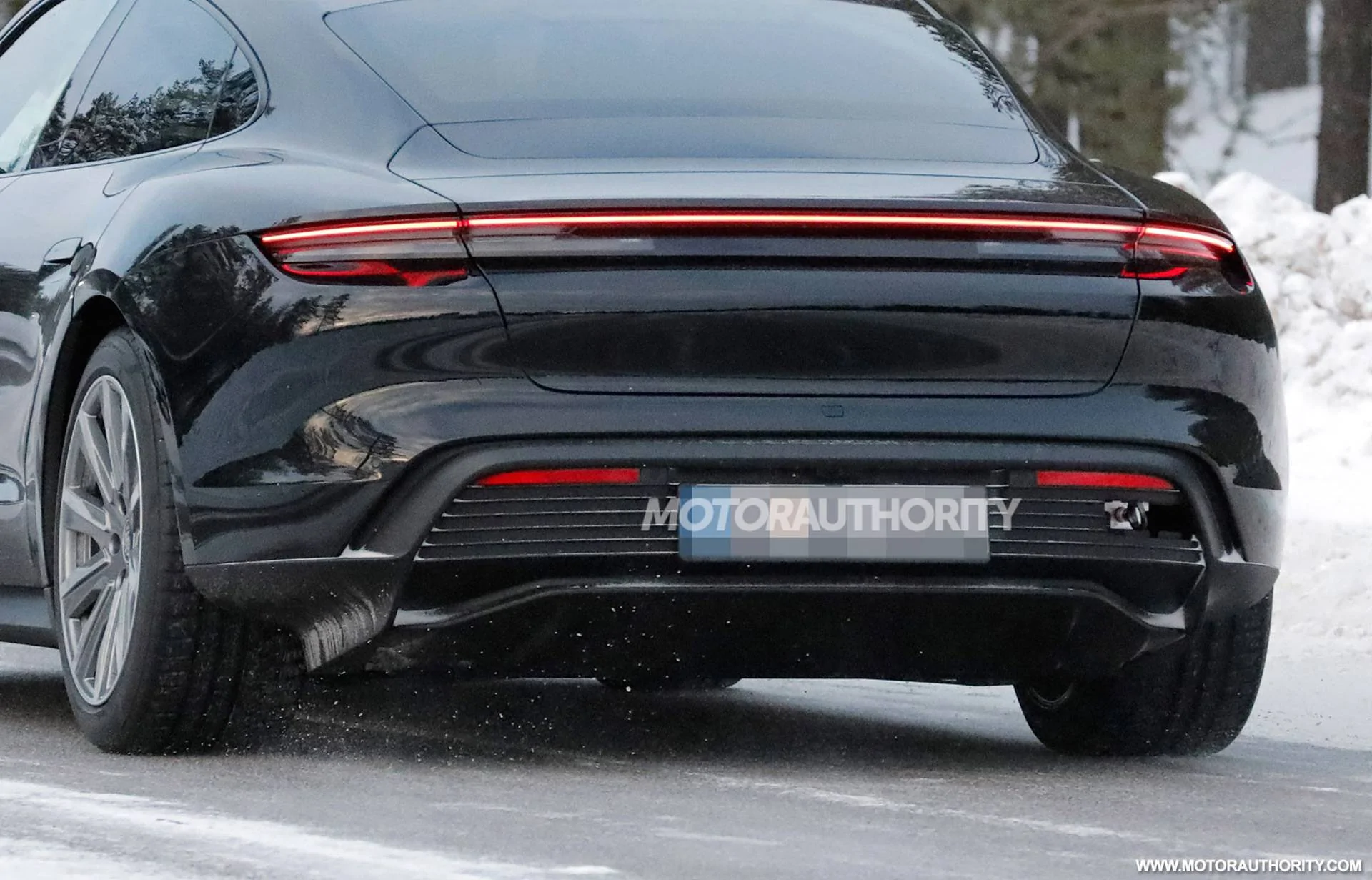 Porsche Taycan Facelift 2024 Taycan spied with updated HD matrix headlights 2024-porsche-taycan-facelift-spy-shots--photo-credit-baldauf_100873887_h