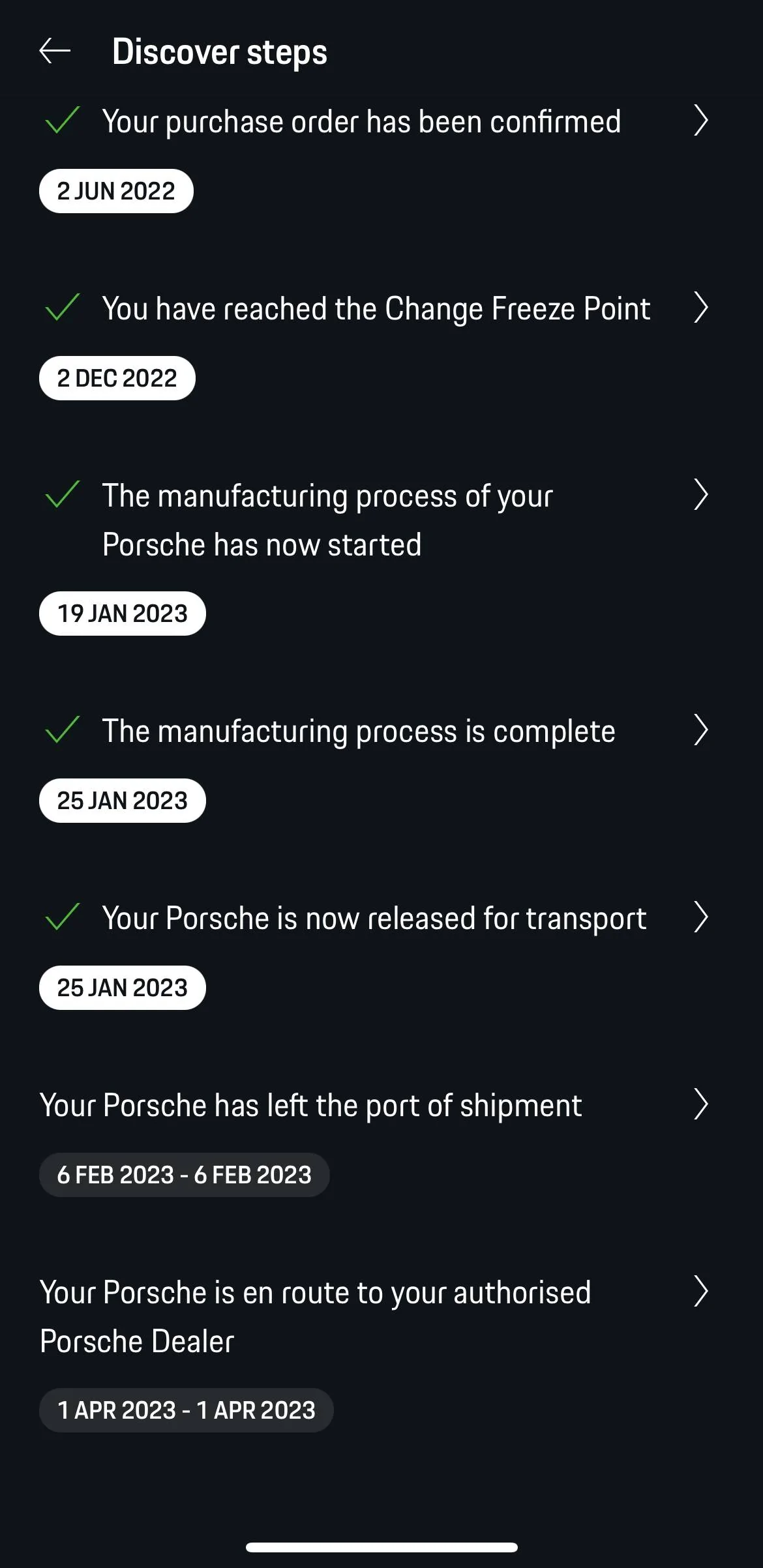 Porsche Taycan Taycan Build Status - Porsche App 469ABC21-1C0B-426A-A689-EBF9BD0736CC