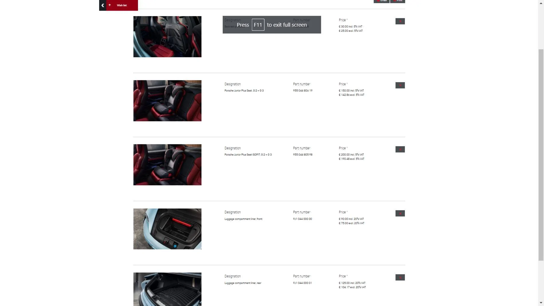 Porsche Taycan Taycan accessories UK 1591742571314