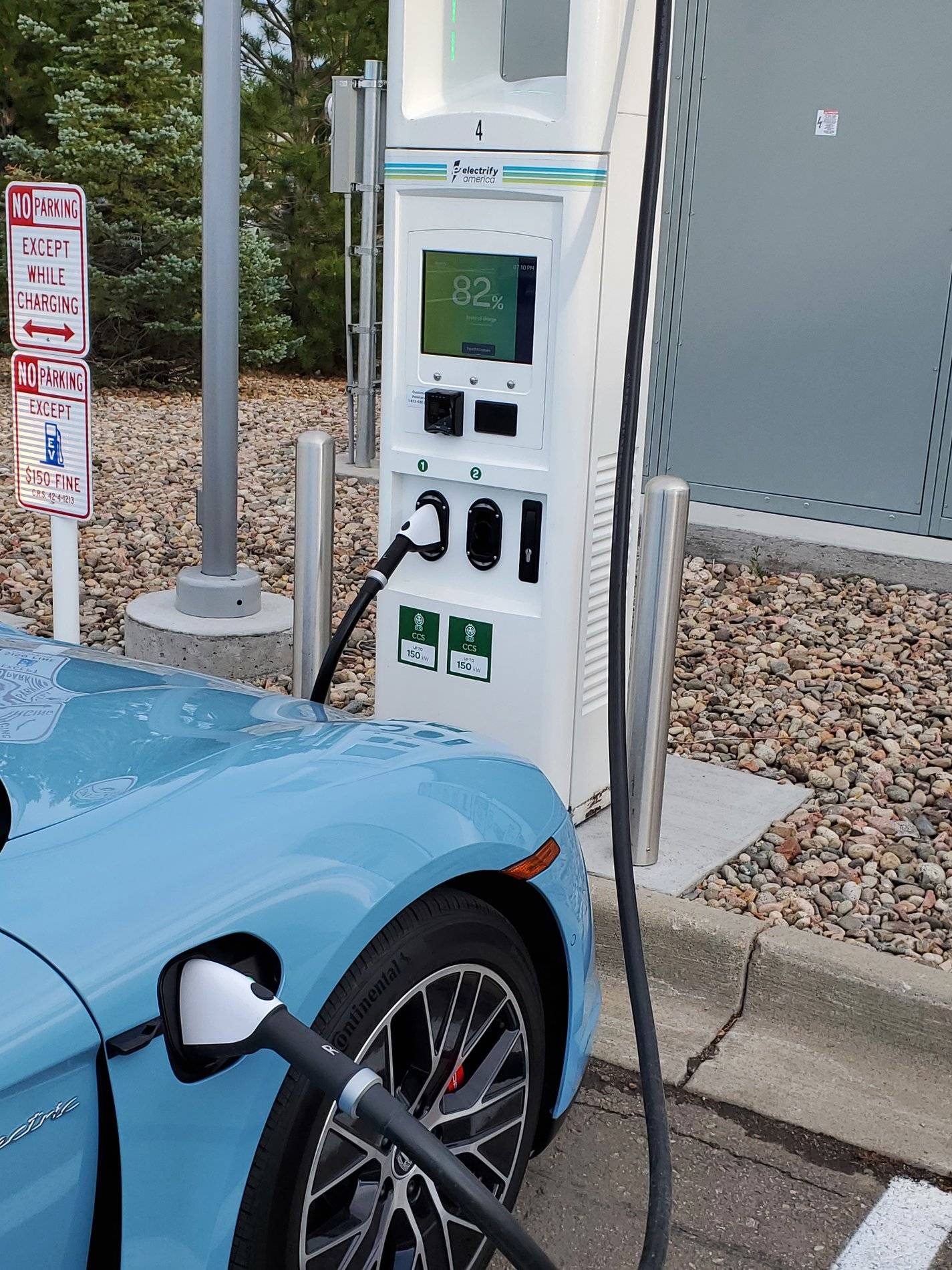 Porsche Taycan Charging issue at Electrify America location - session would abruptly stop after a minute or two 20200619_191012