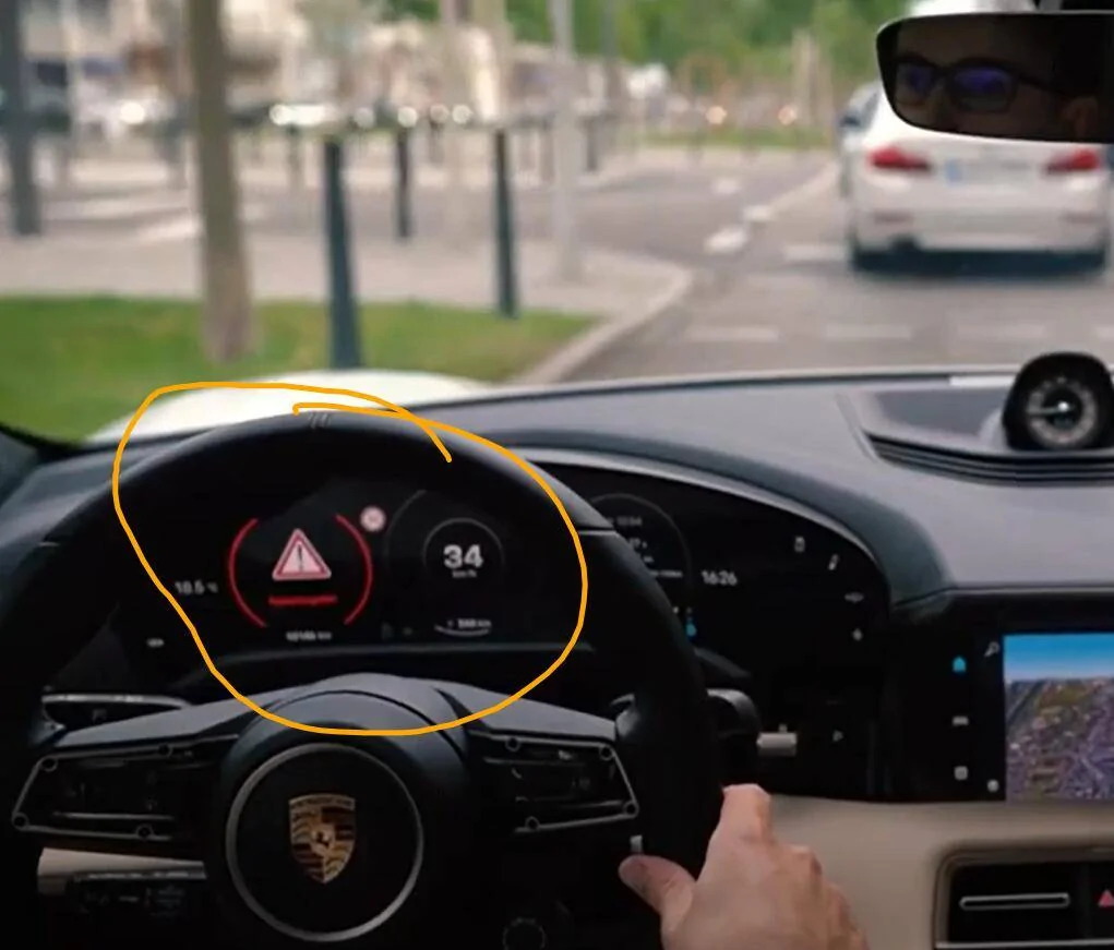 Porsche Taycan forward collision feature snip_20200624203447