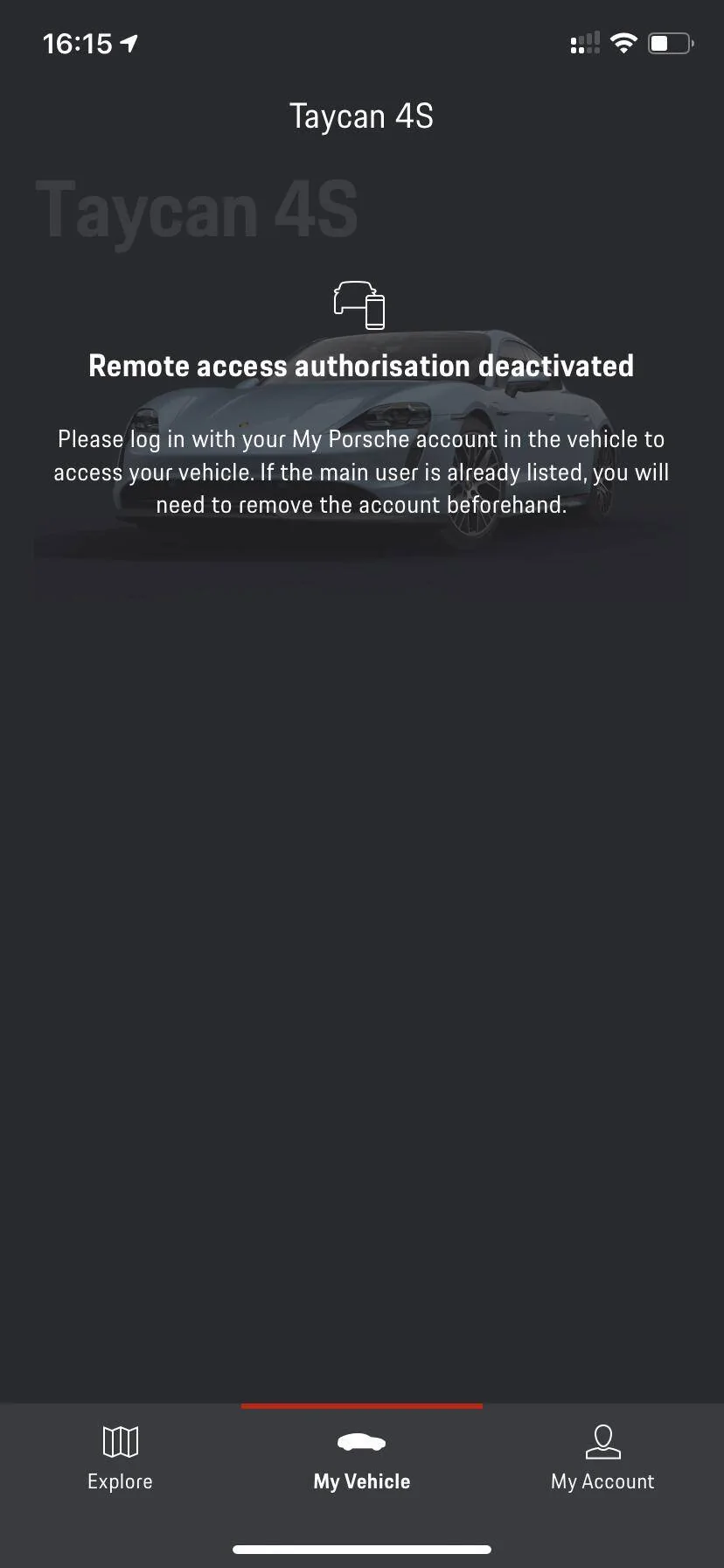 Porsche Taycan Serious Bug - No Porsche Account Showing 62516A2F-A500-40EA-8B7A-DA18FF46D09F
