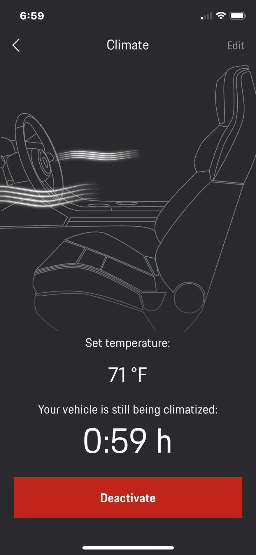 Porsche Taycan Connect App and Remote Control of Climate Control IMG_2410
