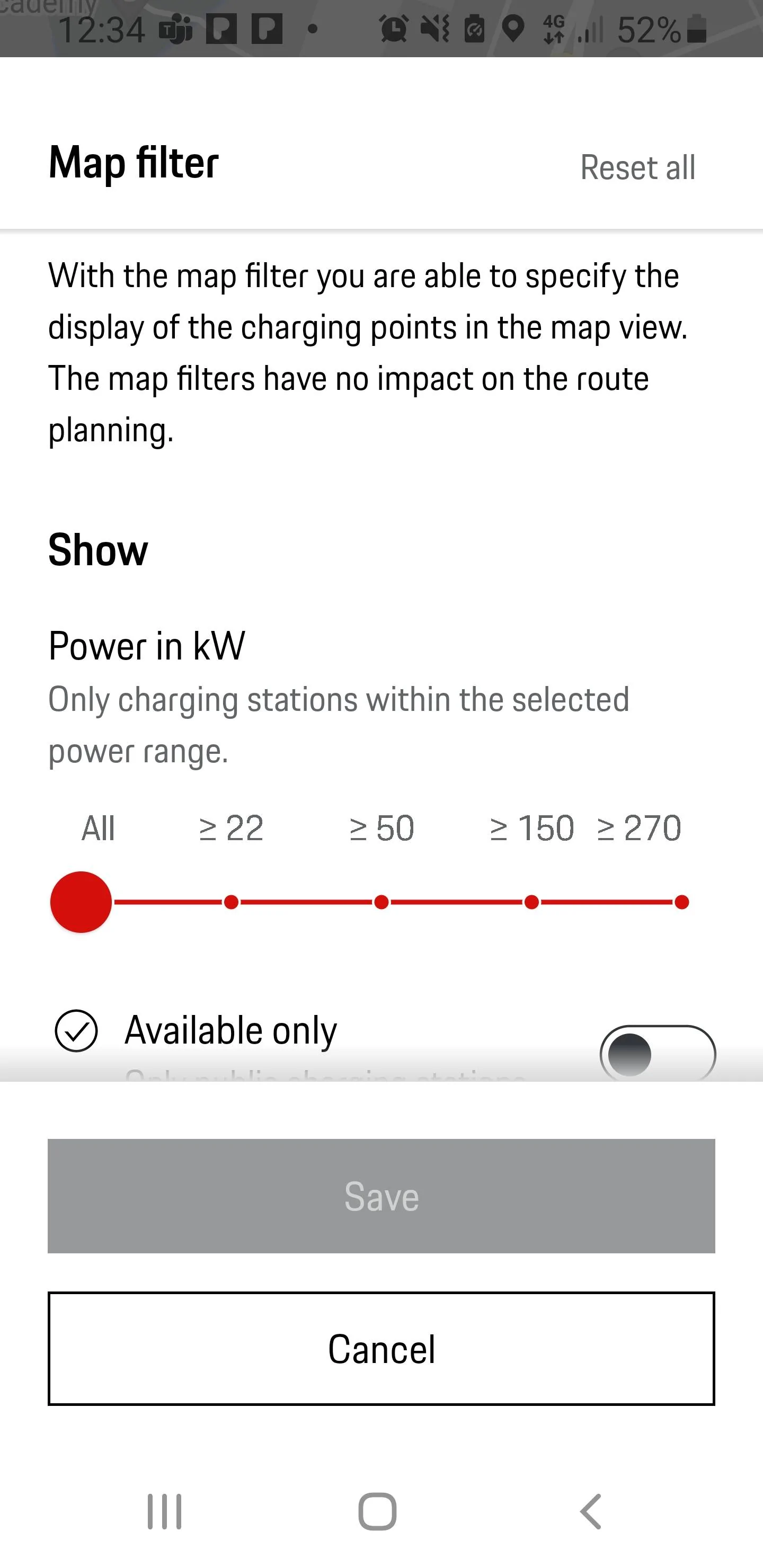 Porsche Taycan Using Porsche's app to find 150/350 Charging Stations Screenshot_20230209-123424_My Porsch