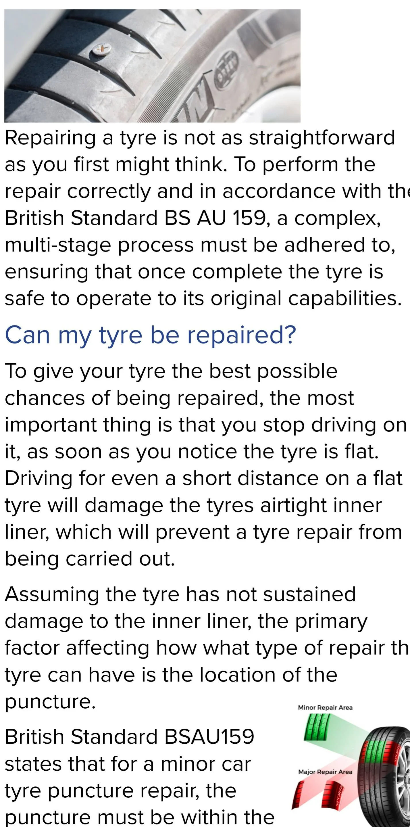 Porsche Taycan Tyre repair, tread limits Screenshot_20230222_183408_Samsung Internet