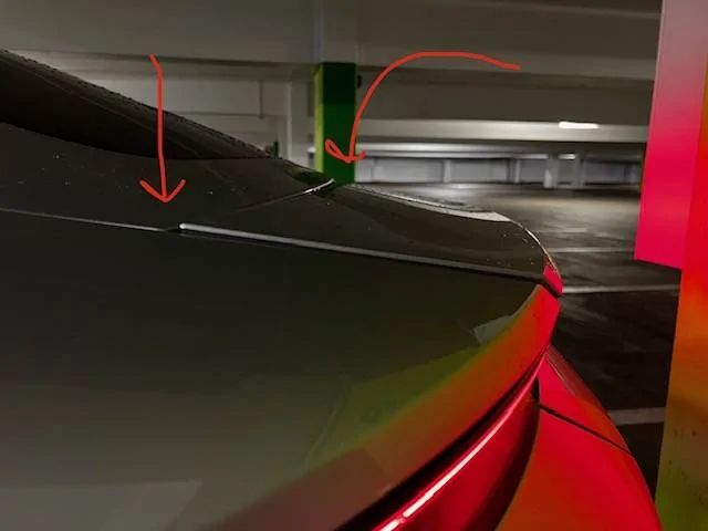 Porsche Taycan Rear spoiler warped and repair? image0 (1)