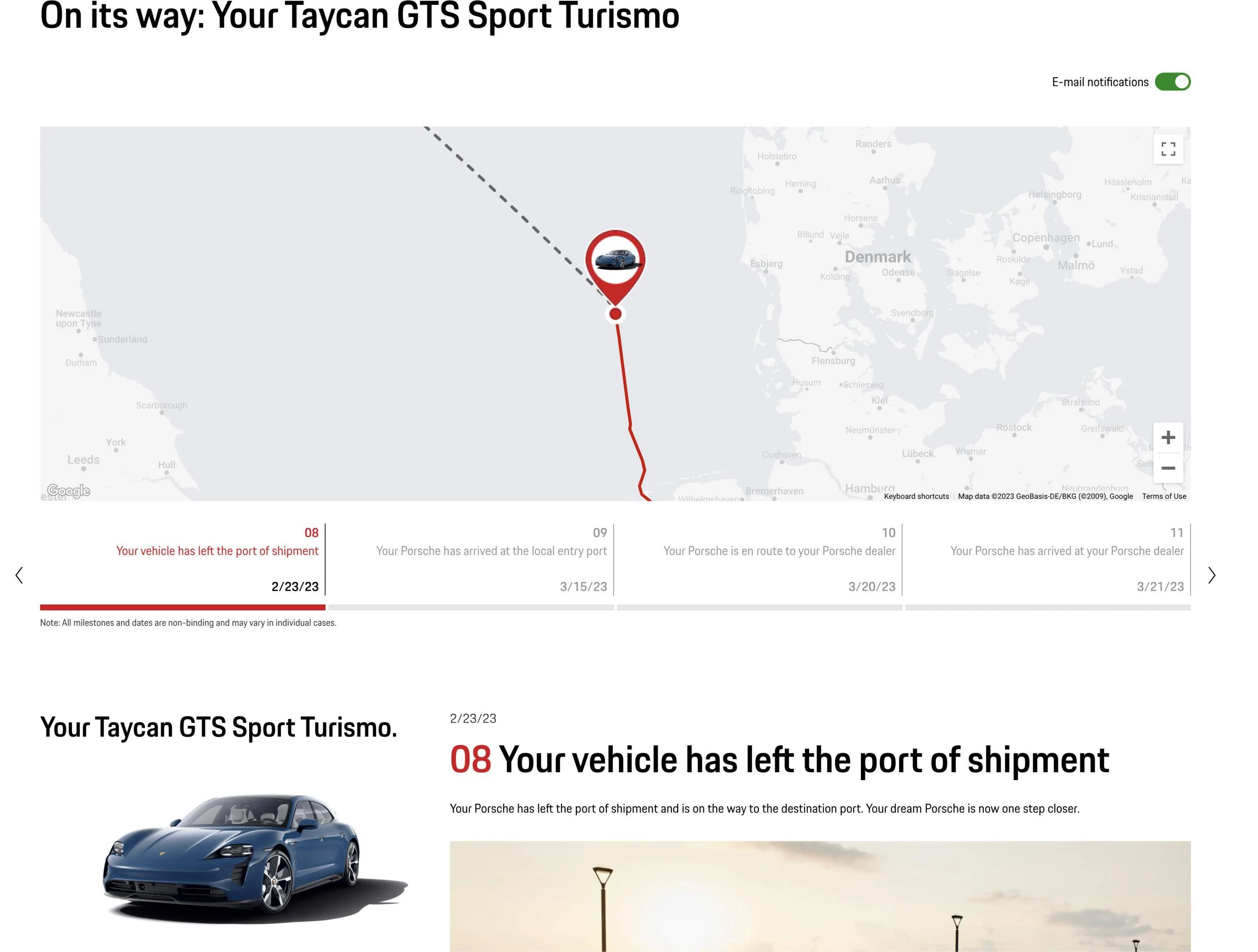 Porsche Taycan Scheduled Deliveries For March 2023 - Post Yours 1677205043526