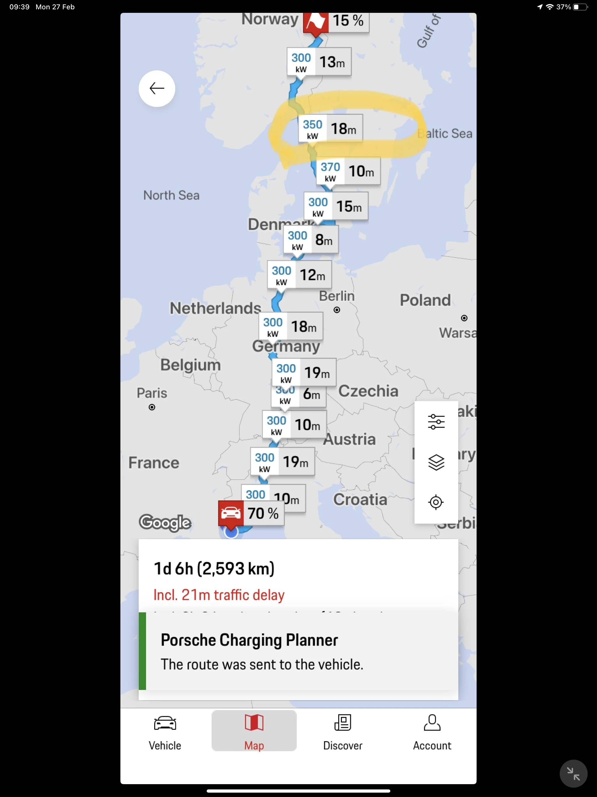 Porsche Taycan Trying to prove that Planning a long Road Trip in a Taycan is very easy 4B0D9B62-F12B-443D-BA28-B4C913ADCE1E