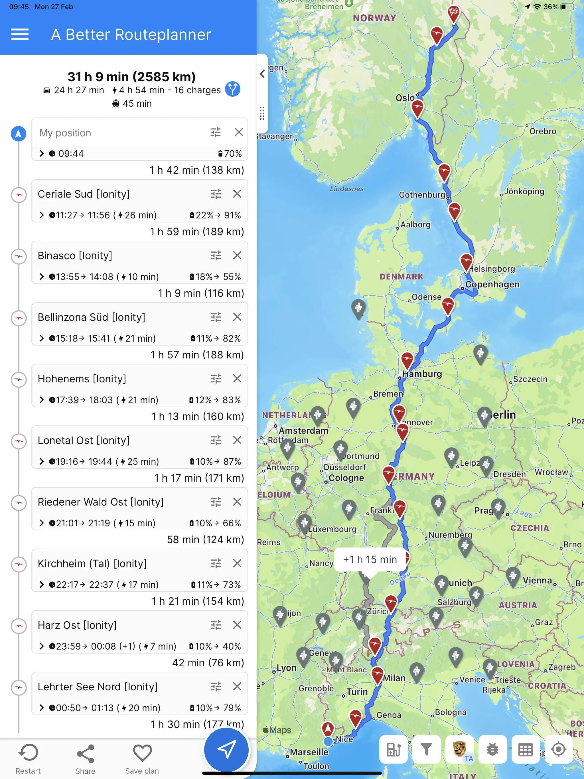Porsche Taycan Trying to prove that Planning a long Road Trip in a Taycan is very easy 590F9F89-B34D-4EB0-9226-42E16C5F4990