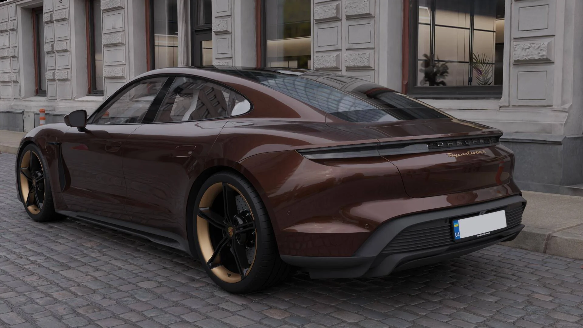 Porsche Taycan Wheel colors compared: High-Gloss Black vs. Bronze Inserts vs. Full Bronze TTS_Bronze_R