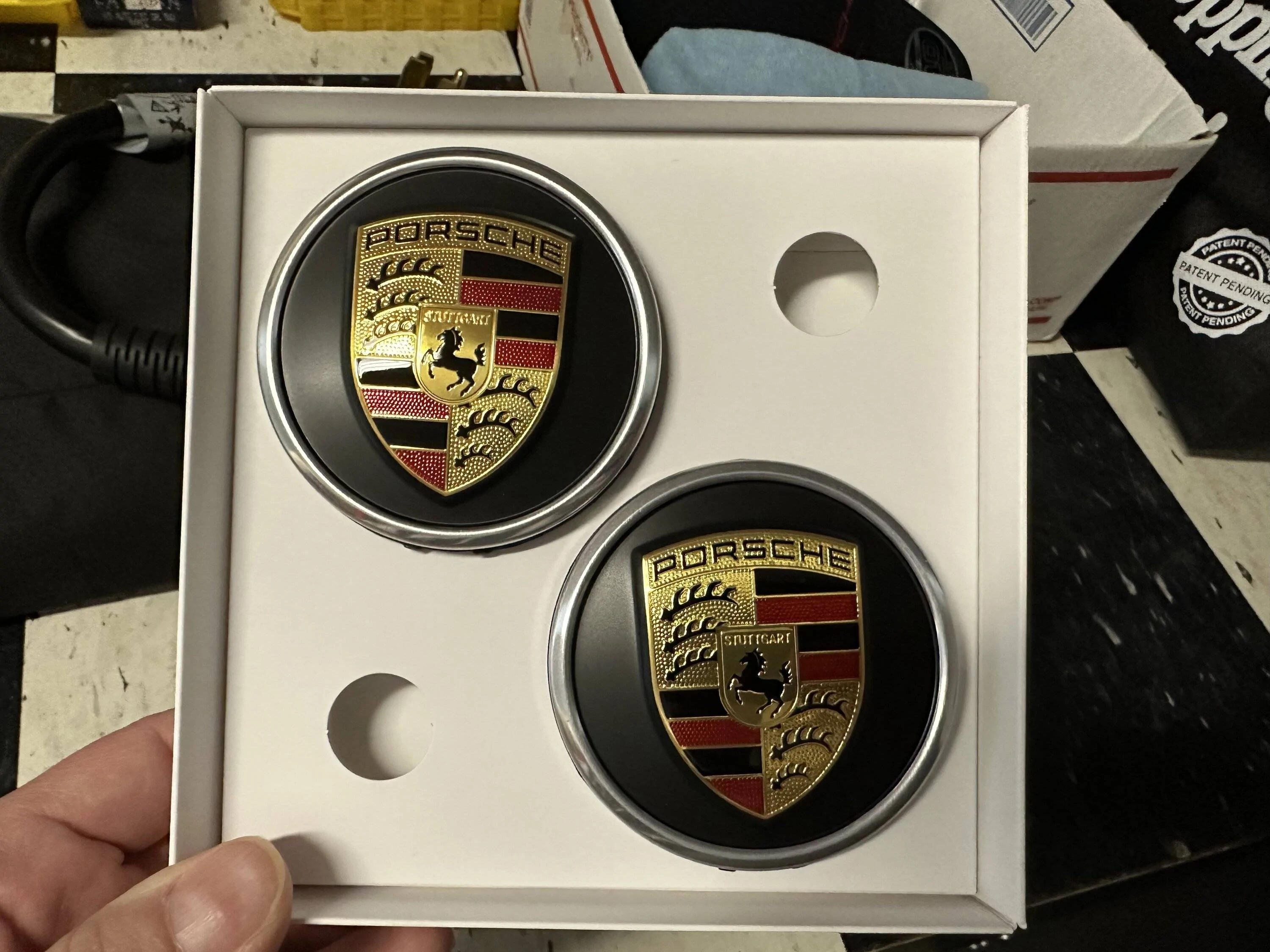 Porsche Taycan Brand New Never Used Porsche Colored Center Caps for Taycan Wheels 7087D499-FA93-4207-A872-DB10F8A810B3