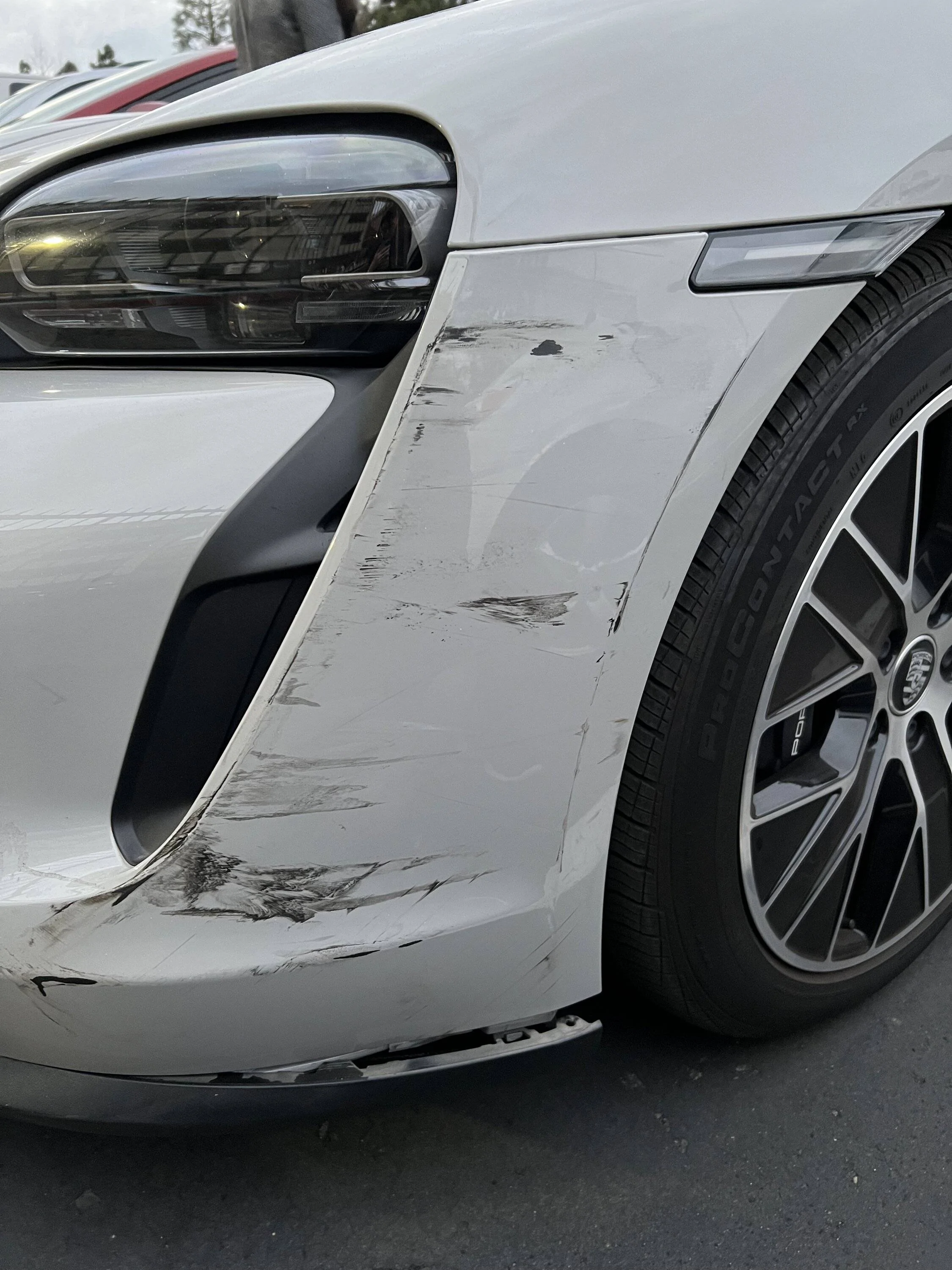 Porsche Taycan Got Hit In the Parking Lot IMG_7164