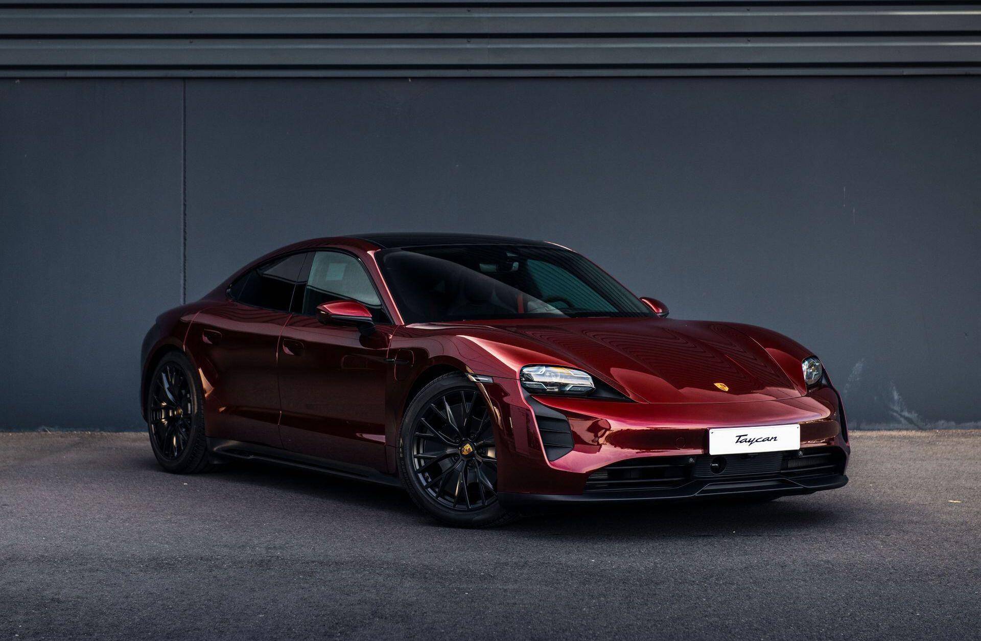 Porsche Taycan Mamba Green and Cherry Red colors are gone 1680183687136