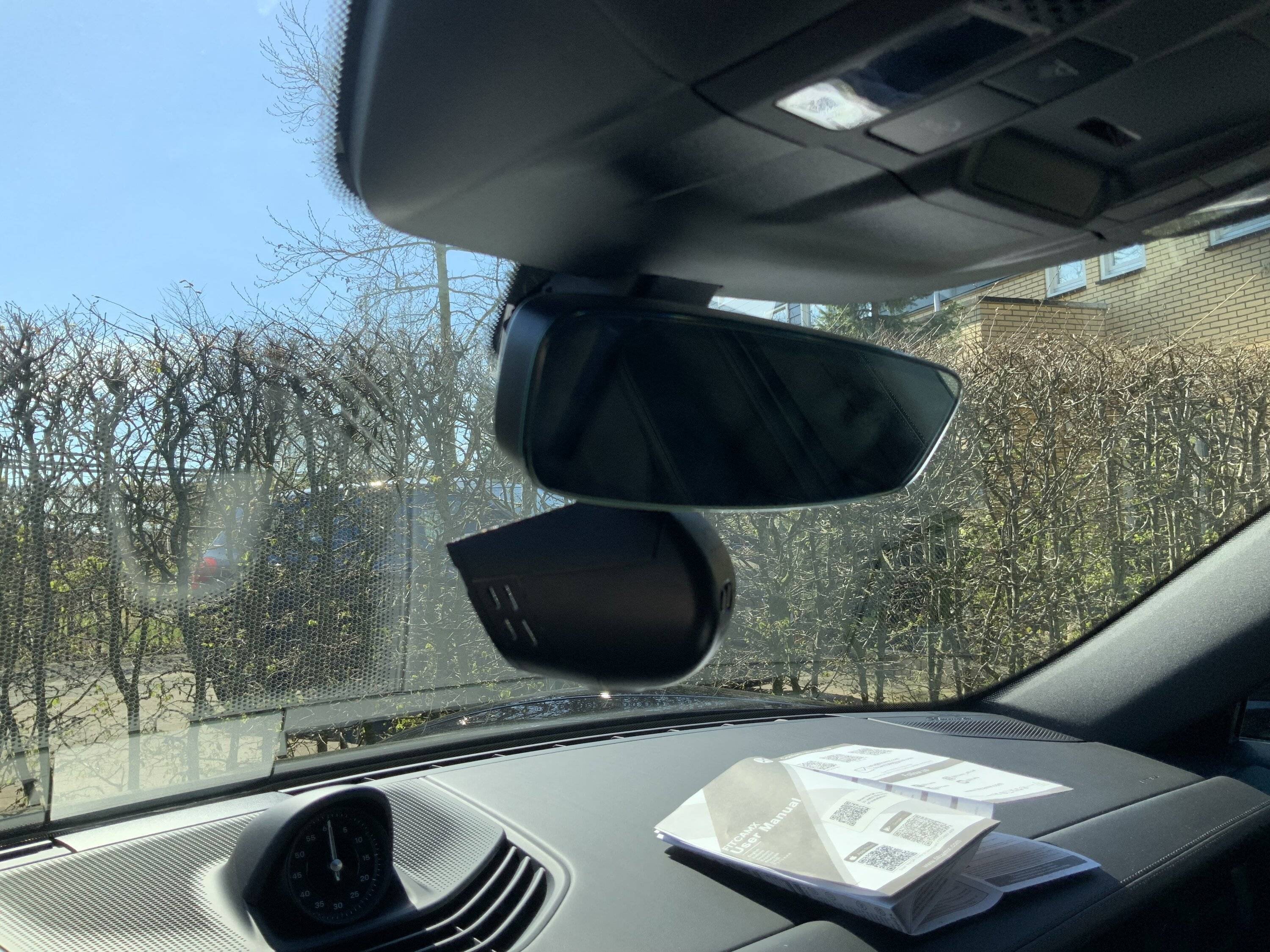 Porsche Taycan Fitcamx dashcam installation IMG_0327
