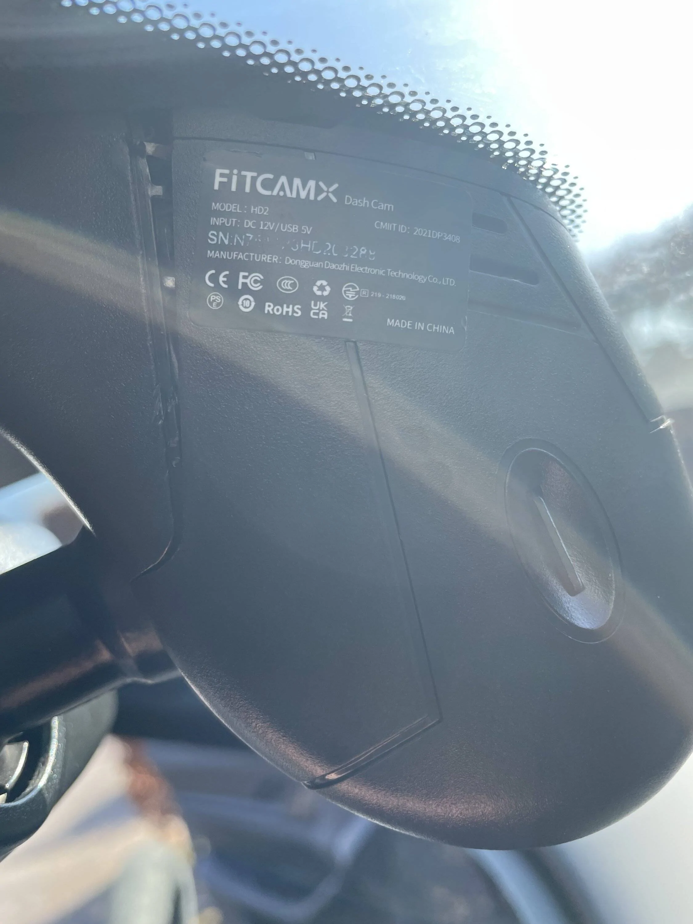 Porsche Taycan Fitcamx dashcam installation IMG_3756