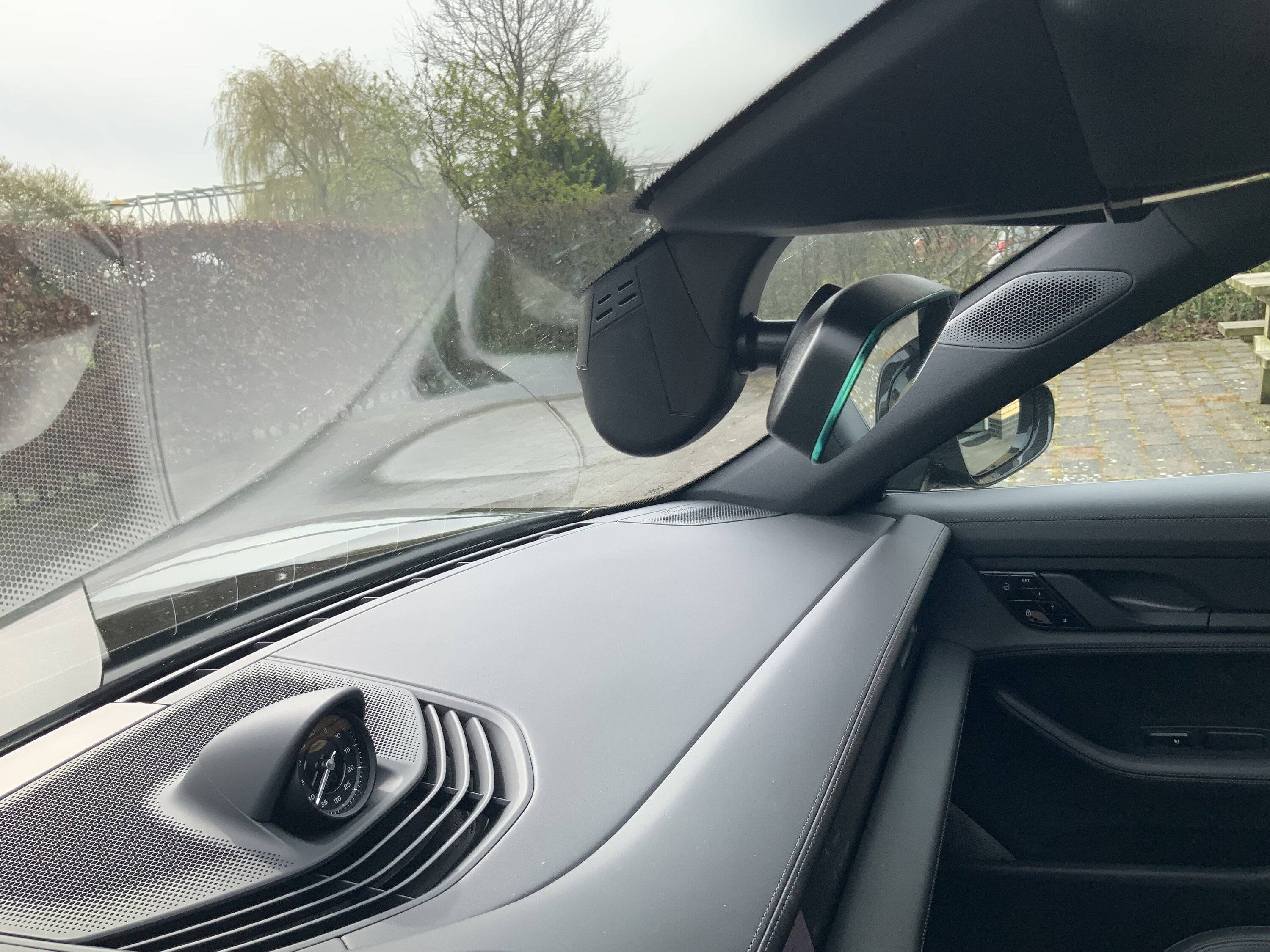 Porsche Taycan Fitcamx dashcam installation IMG_0338
