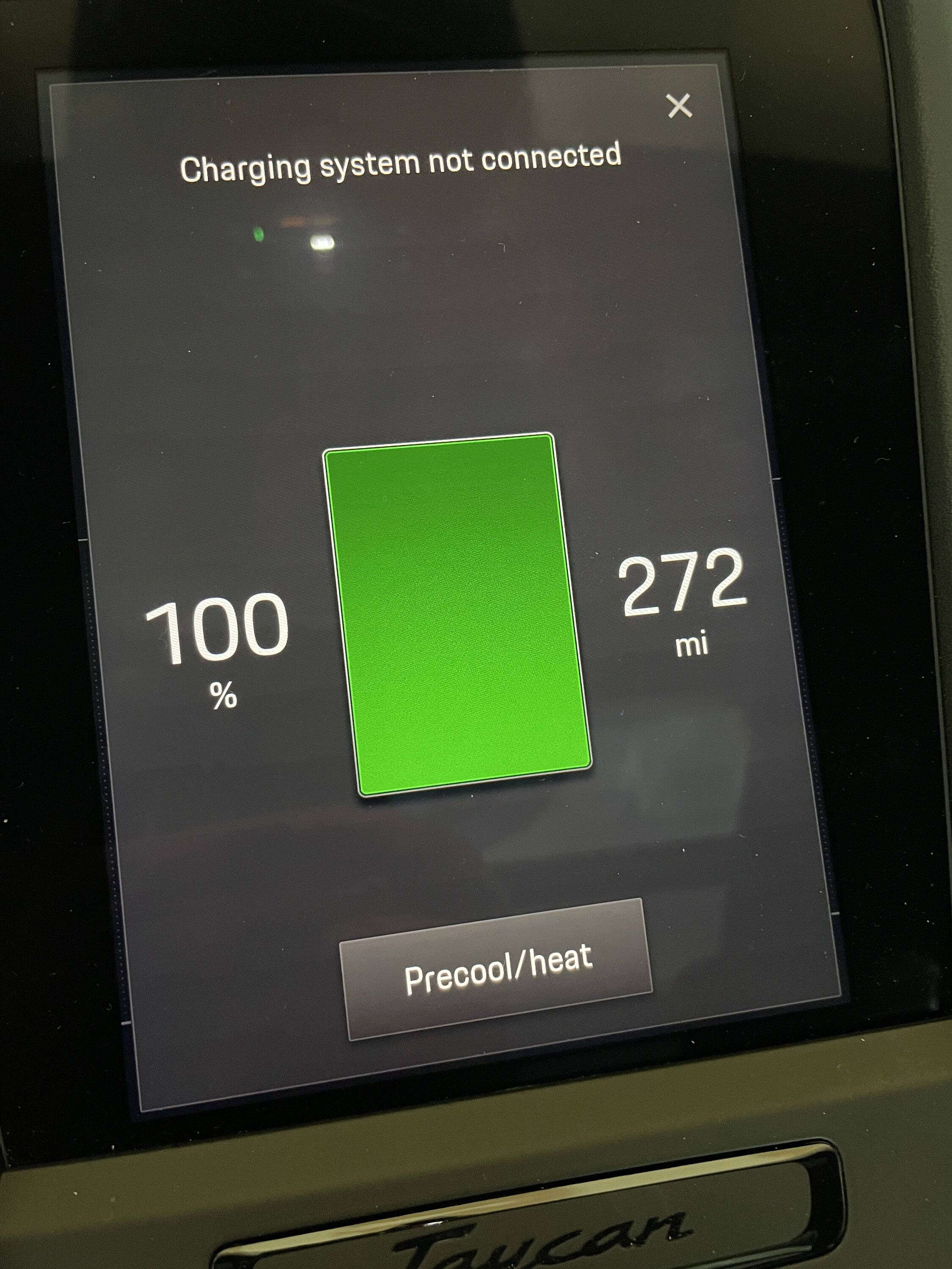 Porsche Taycan RWD perf. battery range - loving the warmer weather taycan_range100.JPG