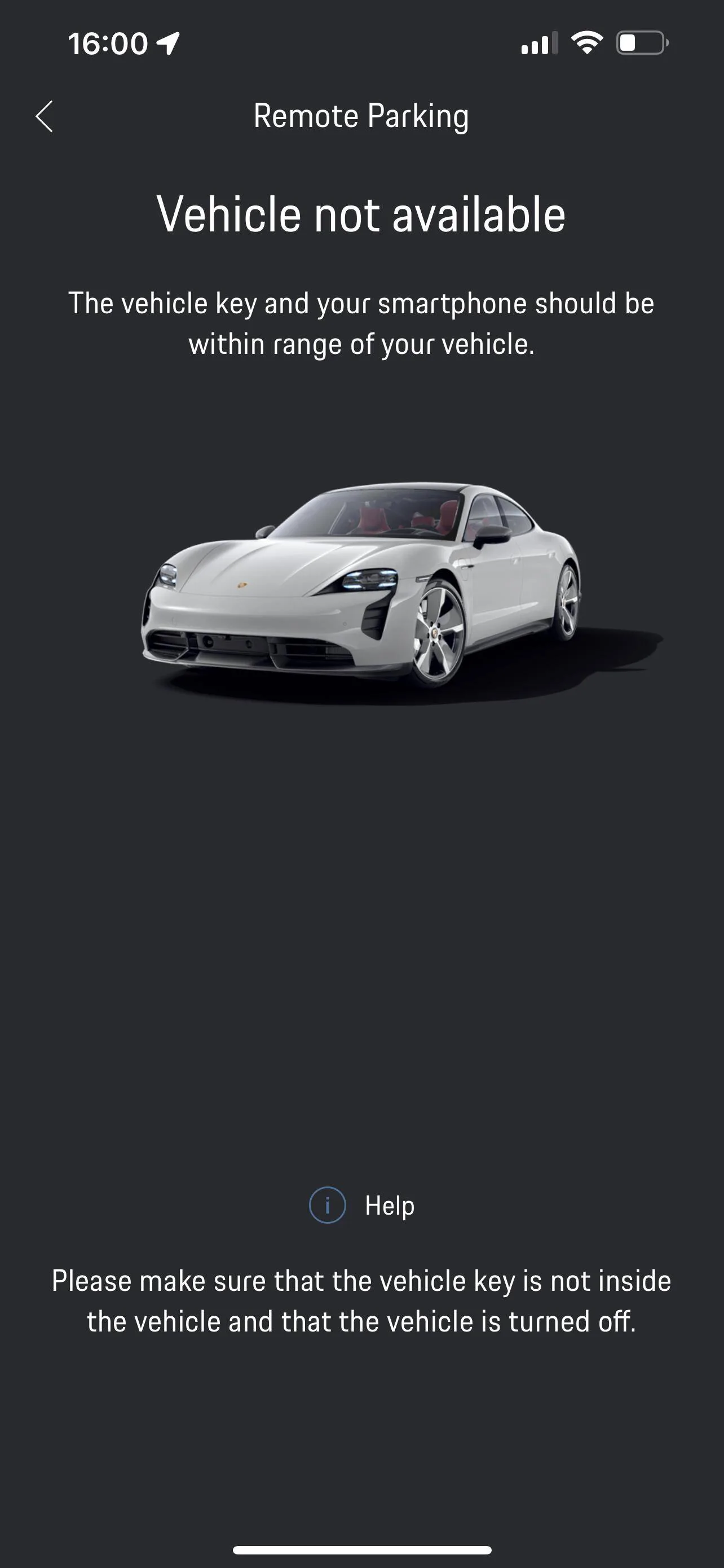 Porsche Taycan [help]Remote Parking Assistant not working IMG_5077
