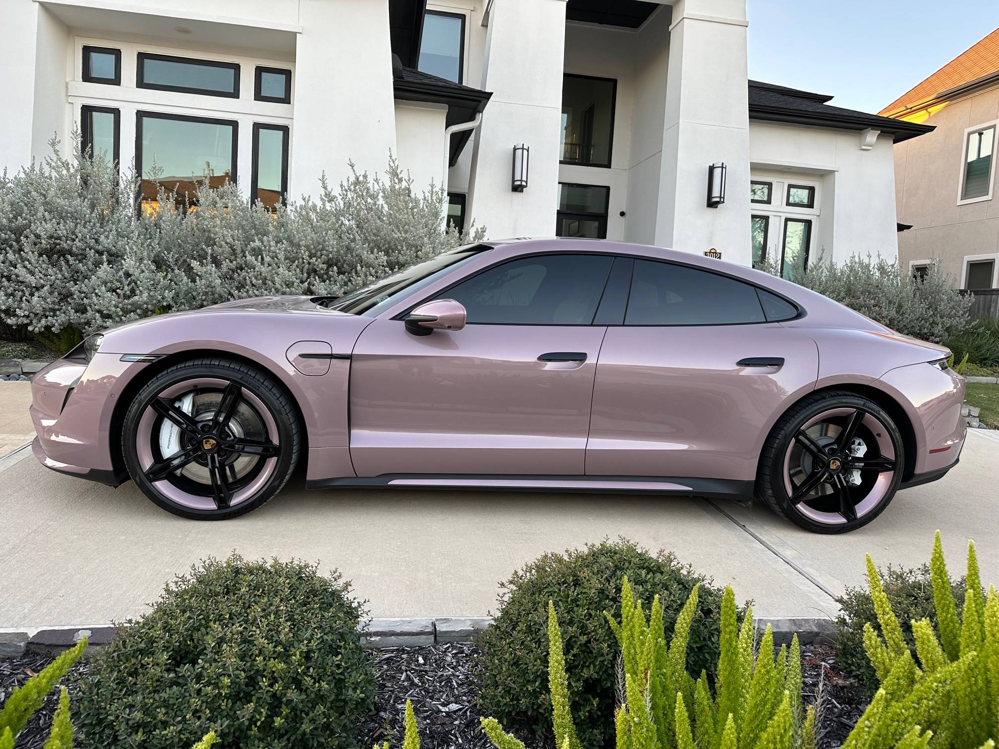 Porsche Taycan Pink Wrapped Taycan IMG_7335