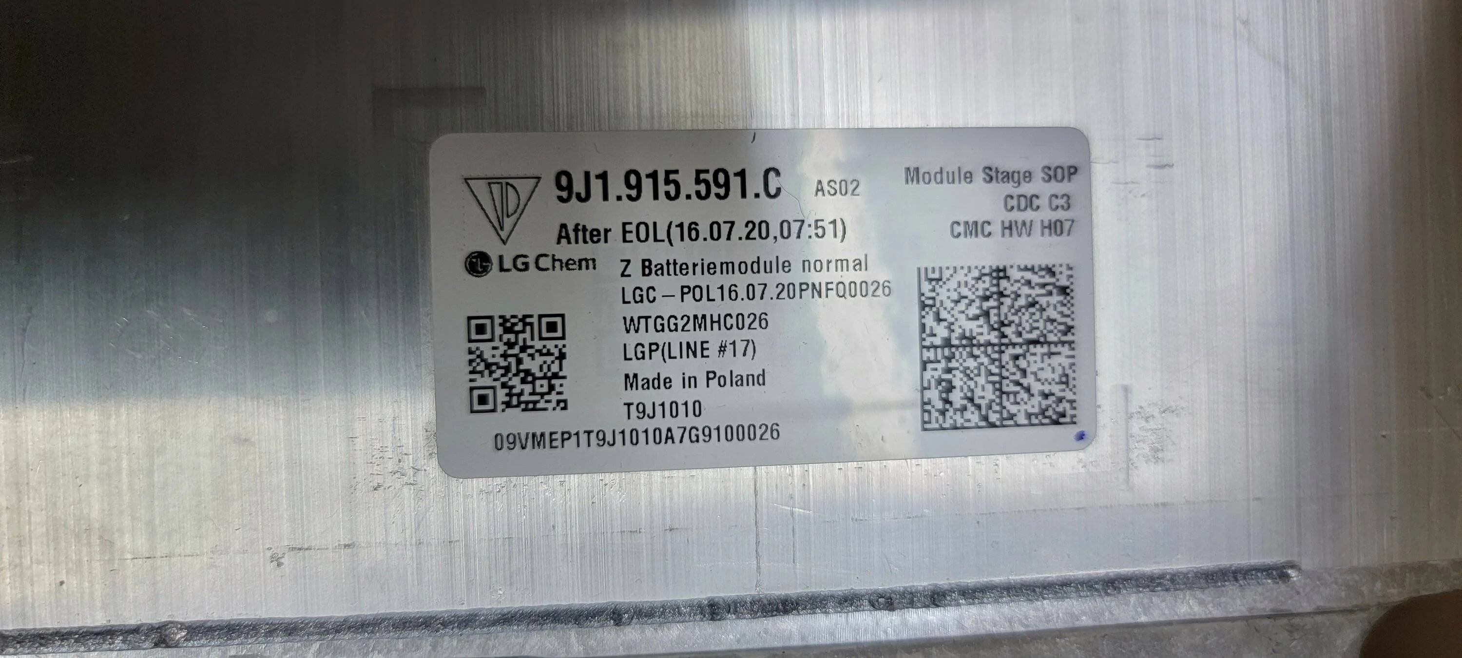Porsche Taycan HV Battery trouble? 20230423_144416