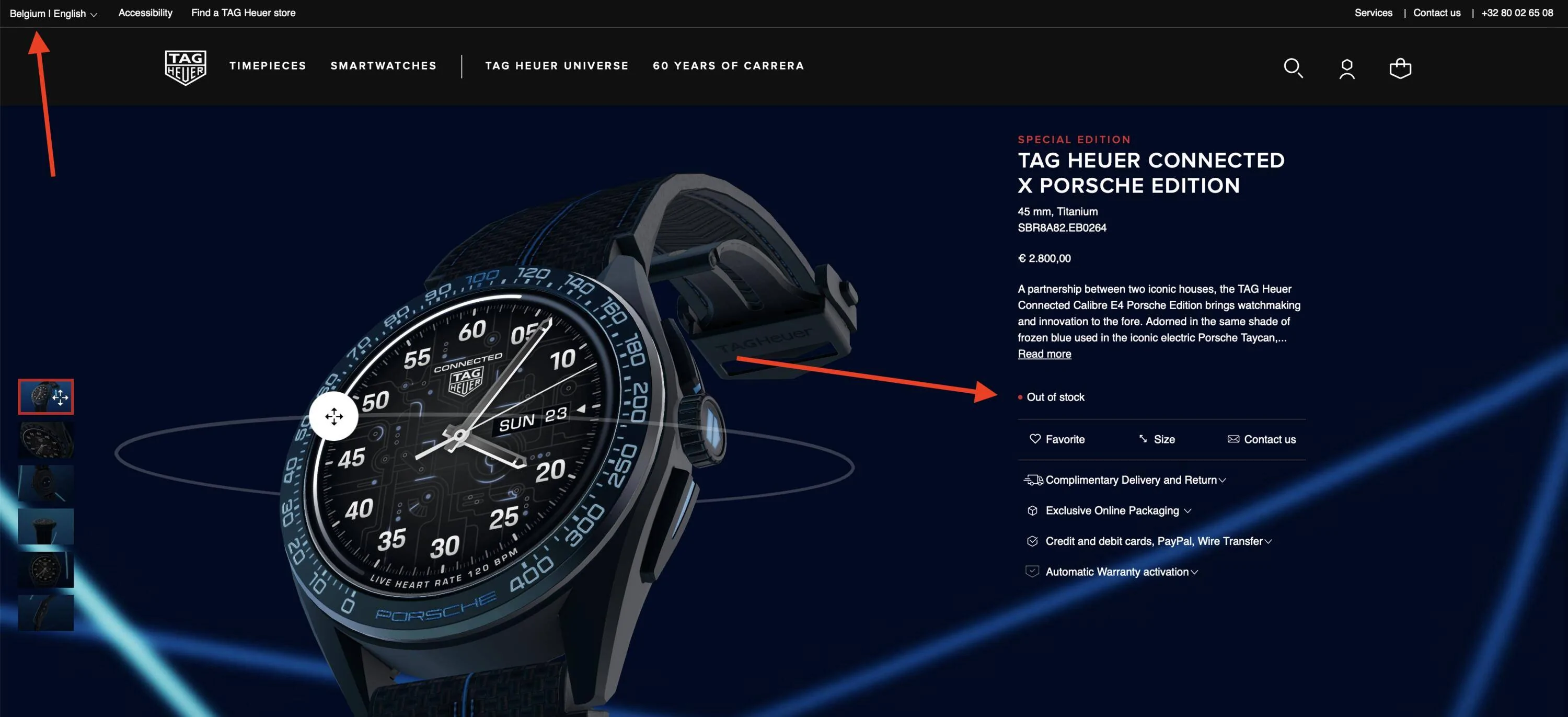 Porsche Taycan Tag Heuer Connected Porsche Watch Screenshot 2023-04-23 at 16.06.11