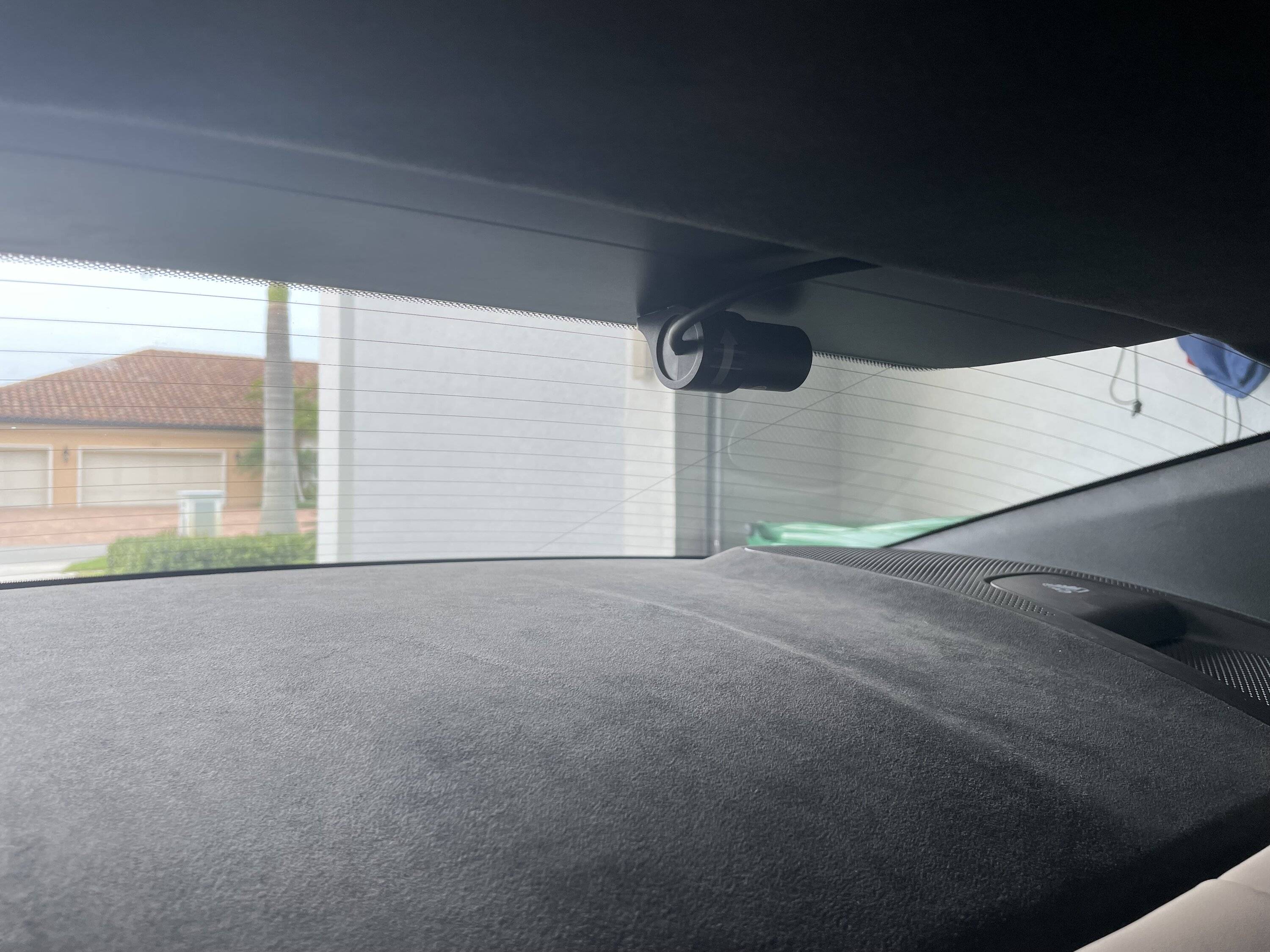 Porsche Taycan Fitcamx dashcam installation IMG_2119