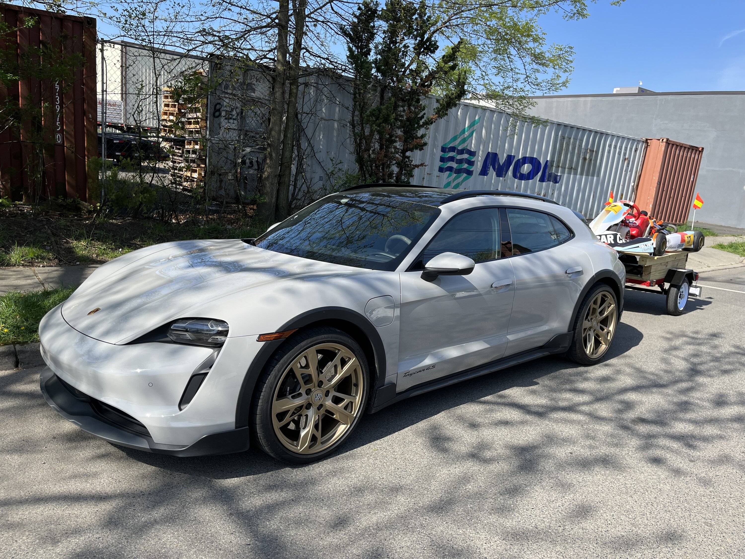 Porsche Taycan Towing with a Taycan CT4S -- averaged ~2mi/kwh over 270 miles IMG-6056