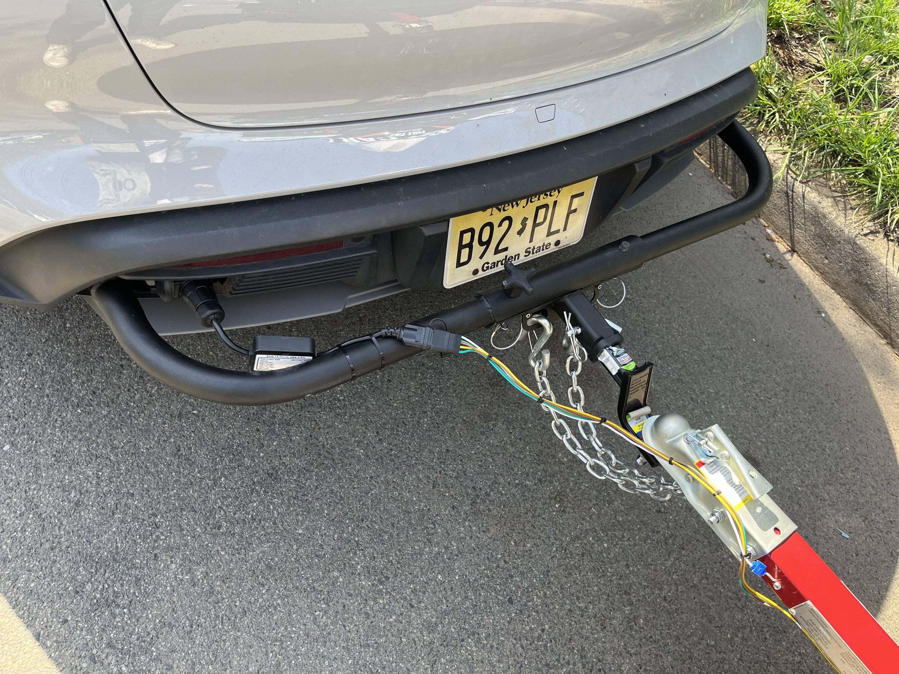 Porsche Taycan Towing with a Taycan CT4S -- averaged ~2mi/kwh over 270 miles IMG-6054