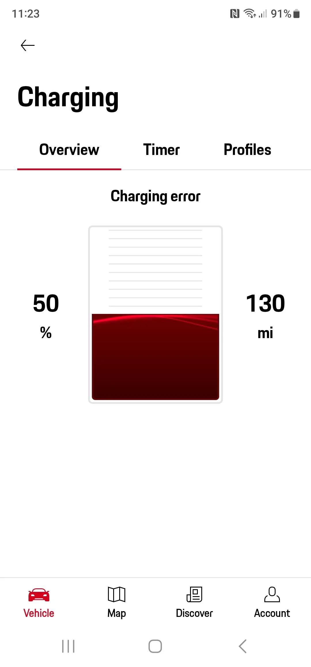 Porsche Taycan Charging error with timer Screenshot_20230506_112329_My Porsch