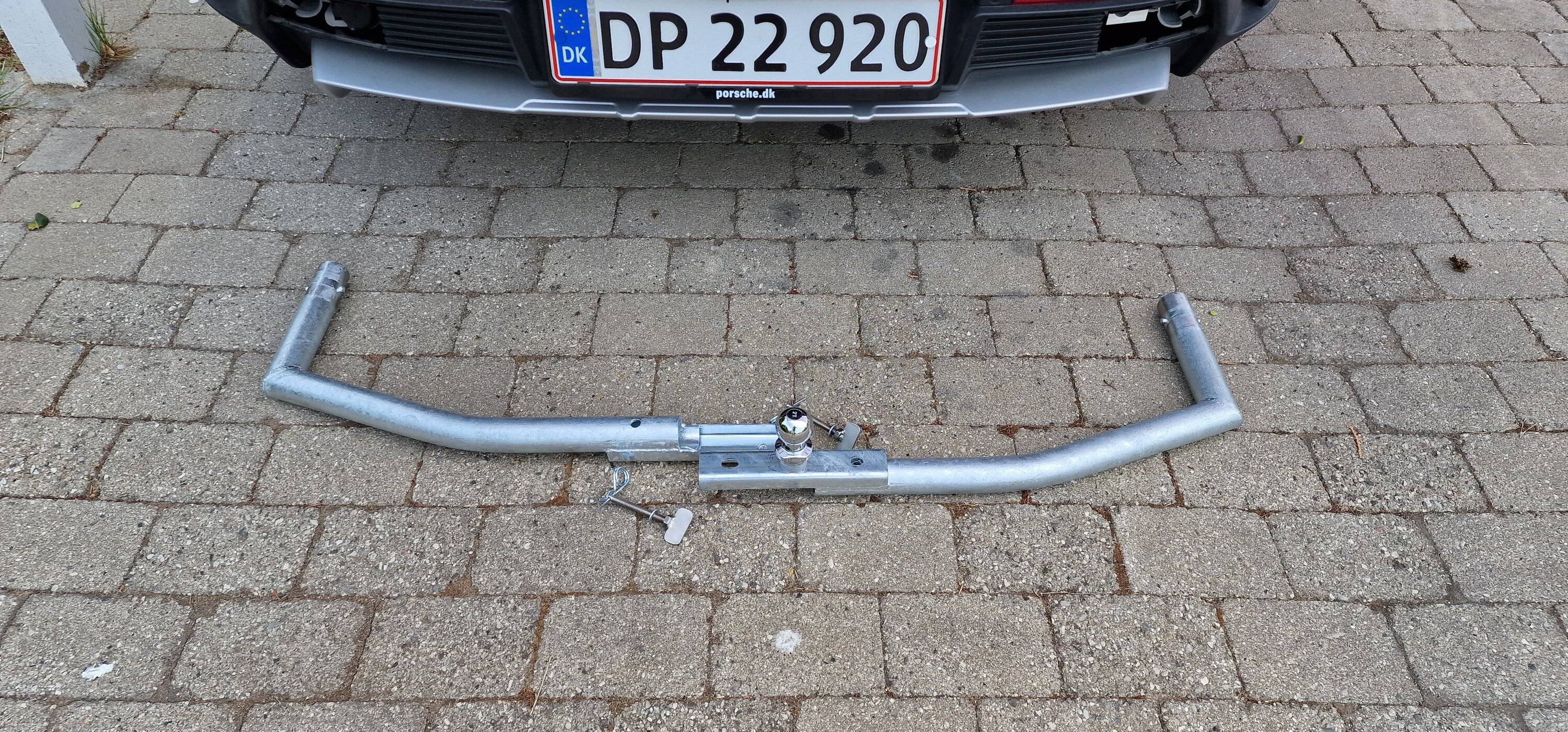 Porsche Taycan My custom hitch for standard bike rack. Bike hitch1