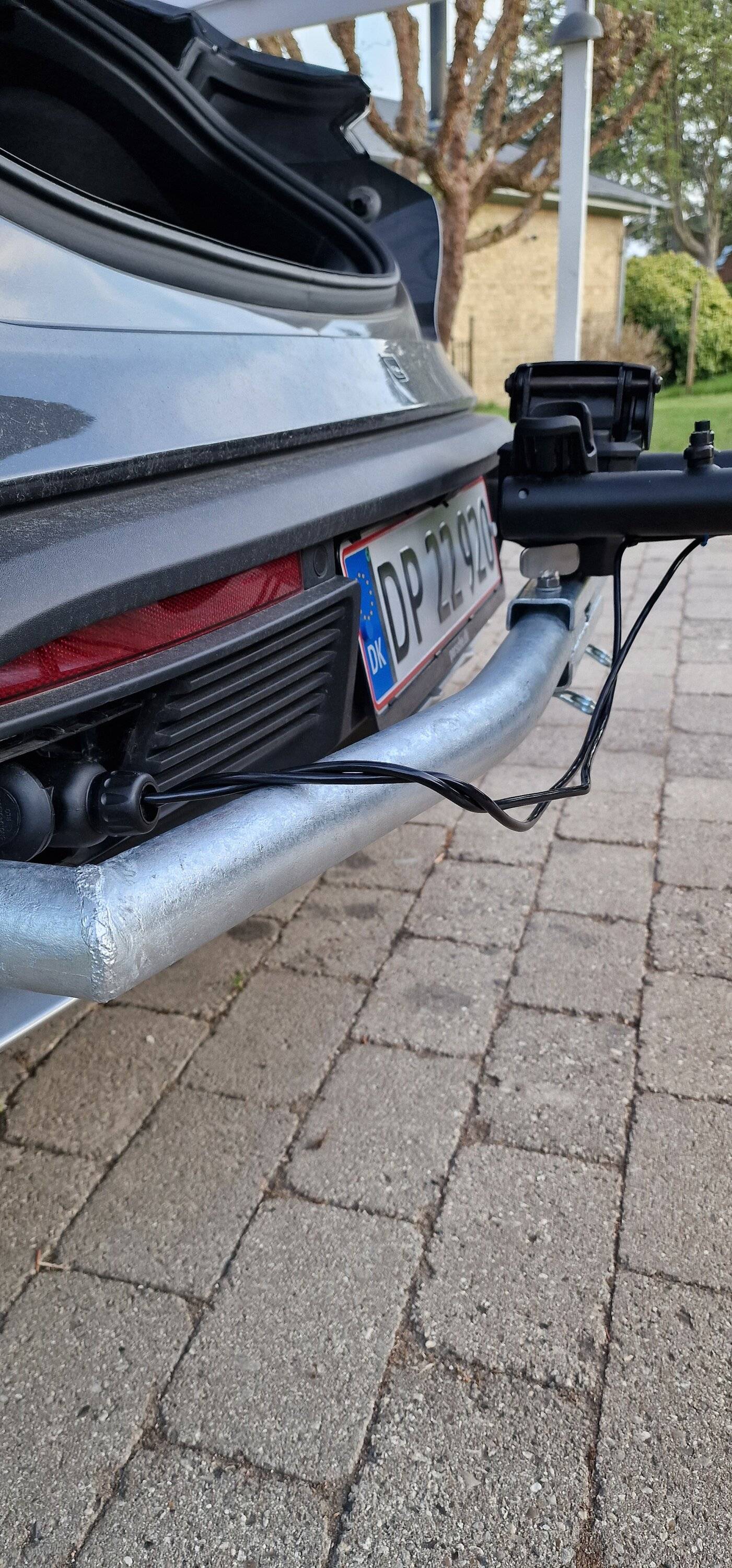 Porsche Taycan My custom hitch for standard bike rack. Bike hitch5