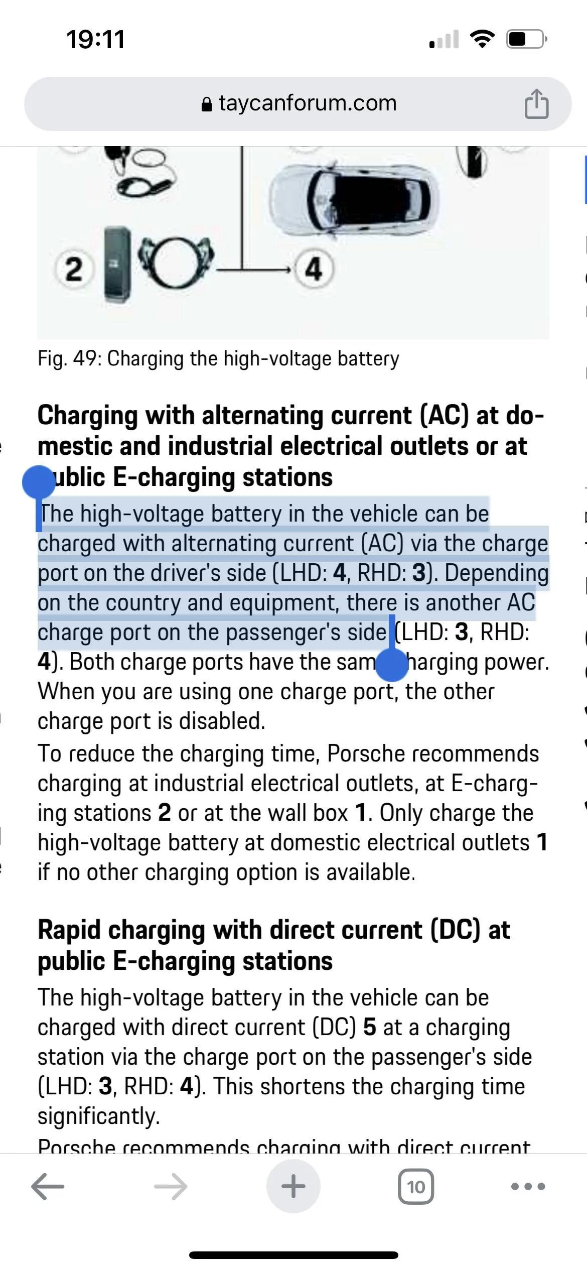 Porsche Taycan AC charging ports IMG_1764